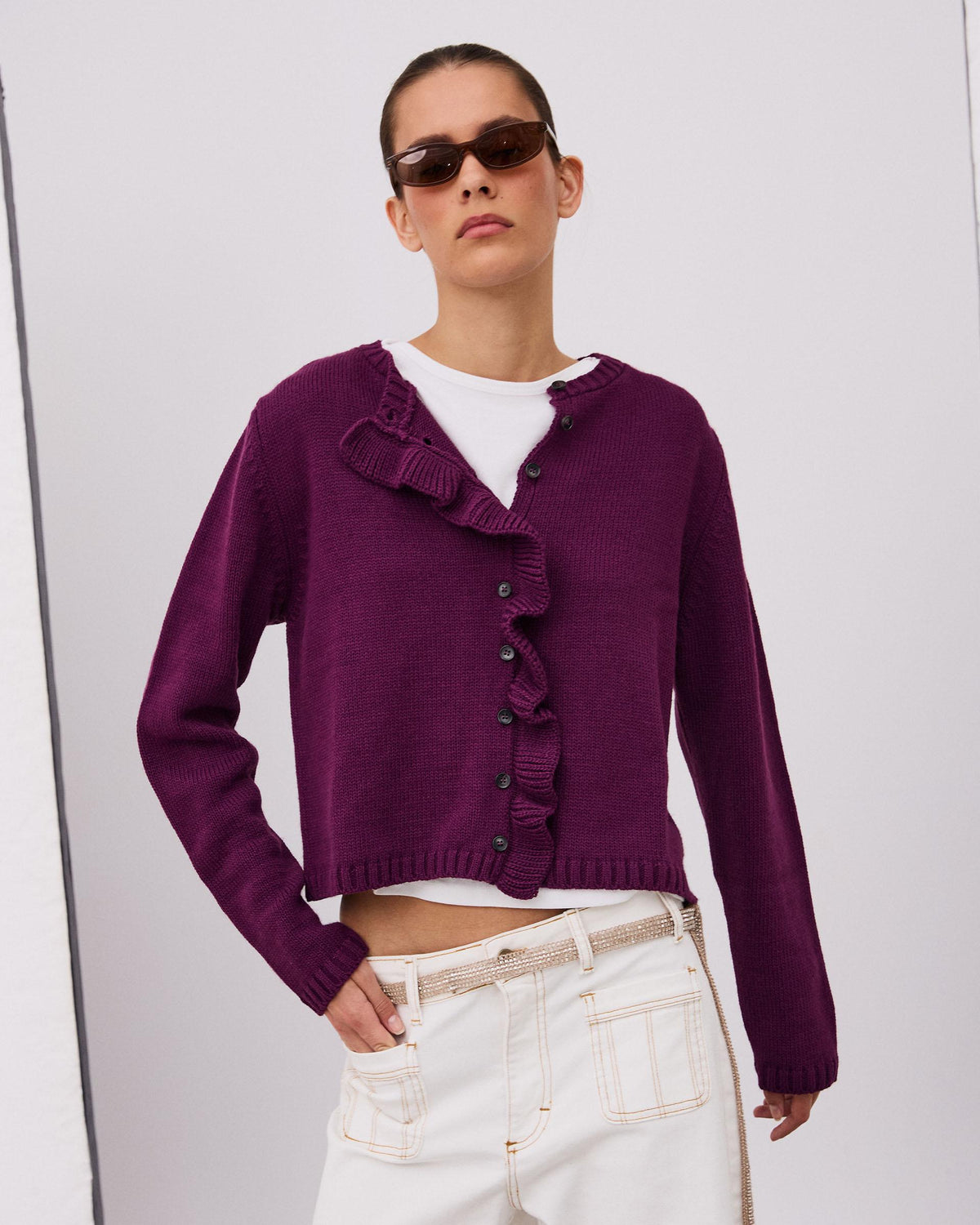 Chaqueta Volante Morada