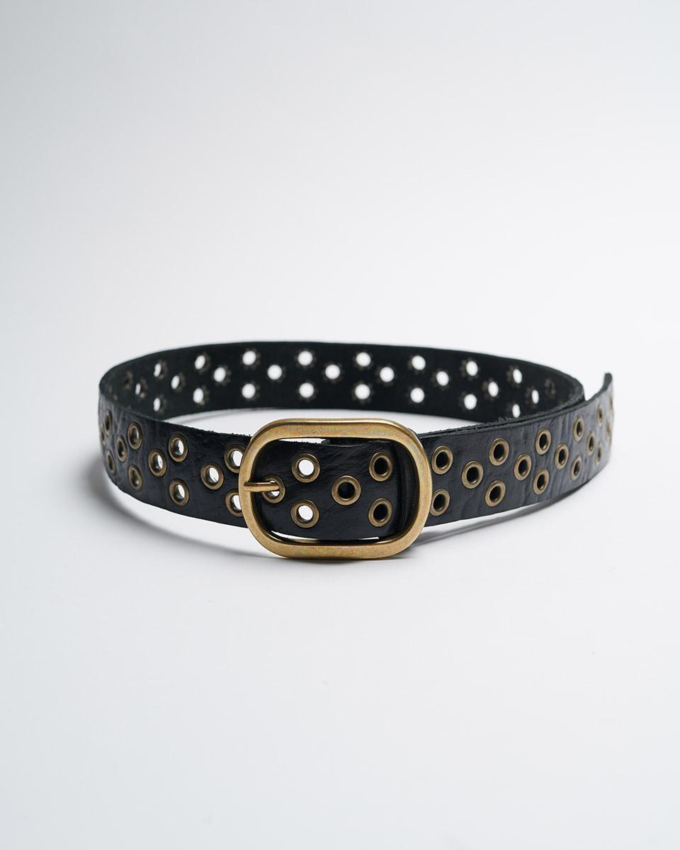 Black Studded Circle Belt