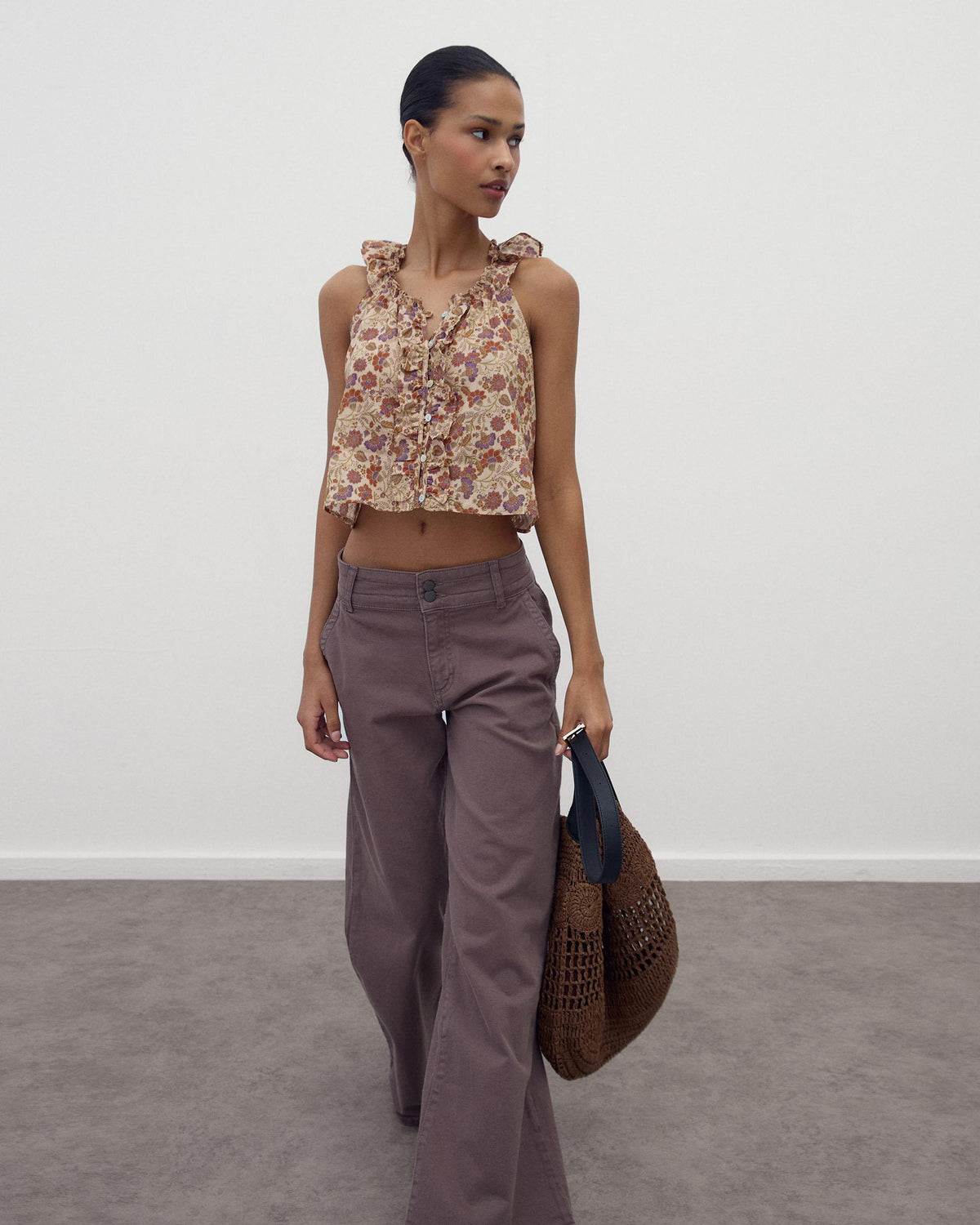 Multicoloured Printed Sleeveless Top