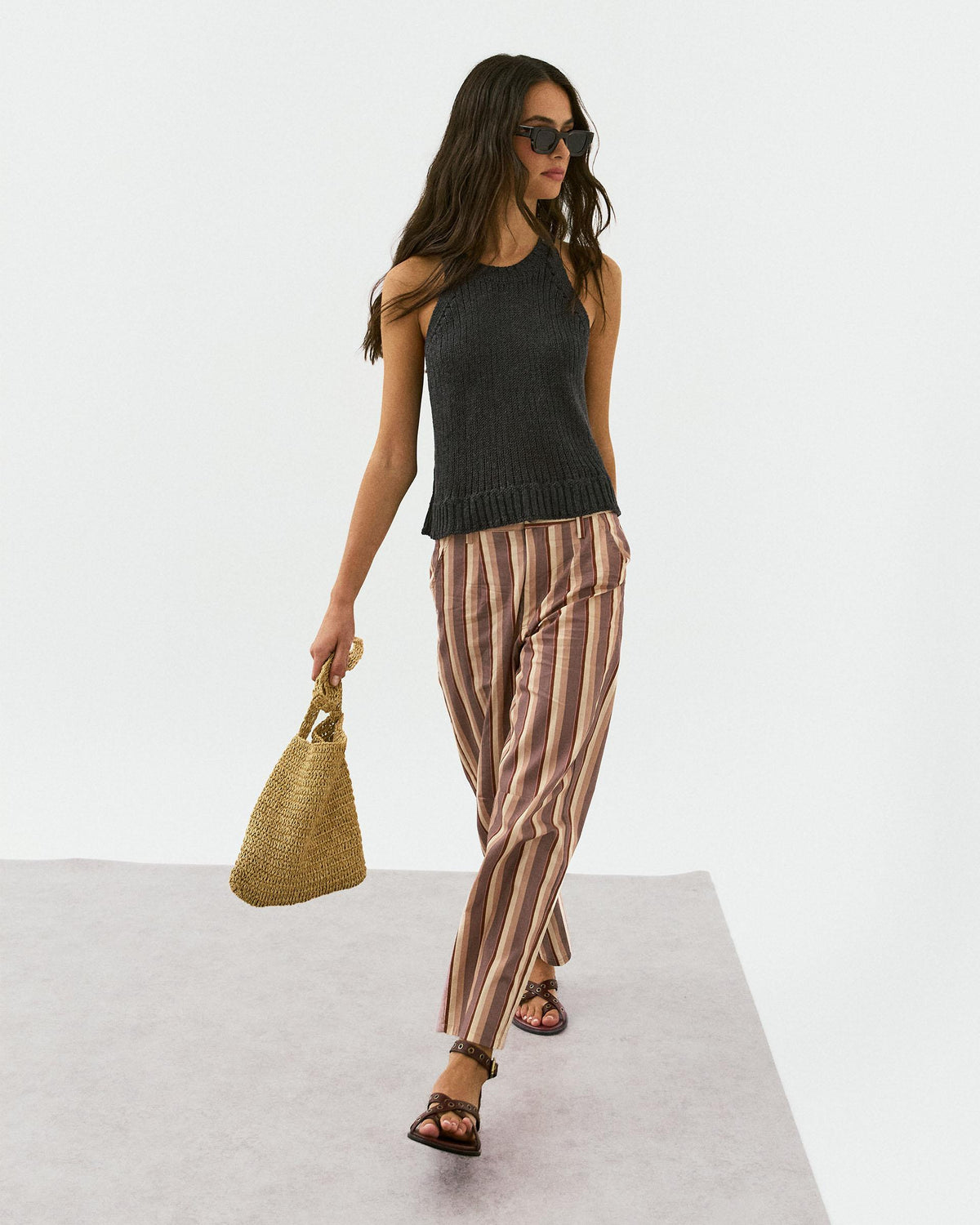 Pink Striped Trousers
