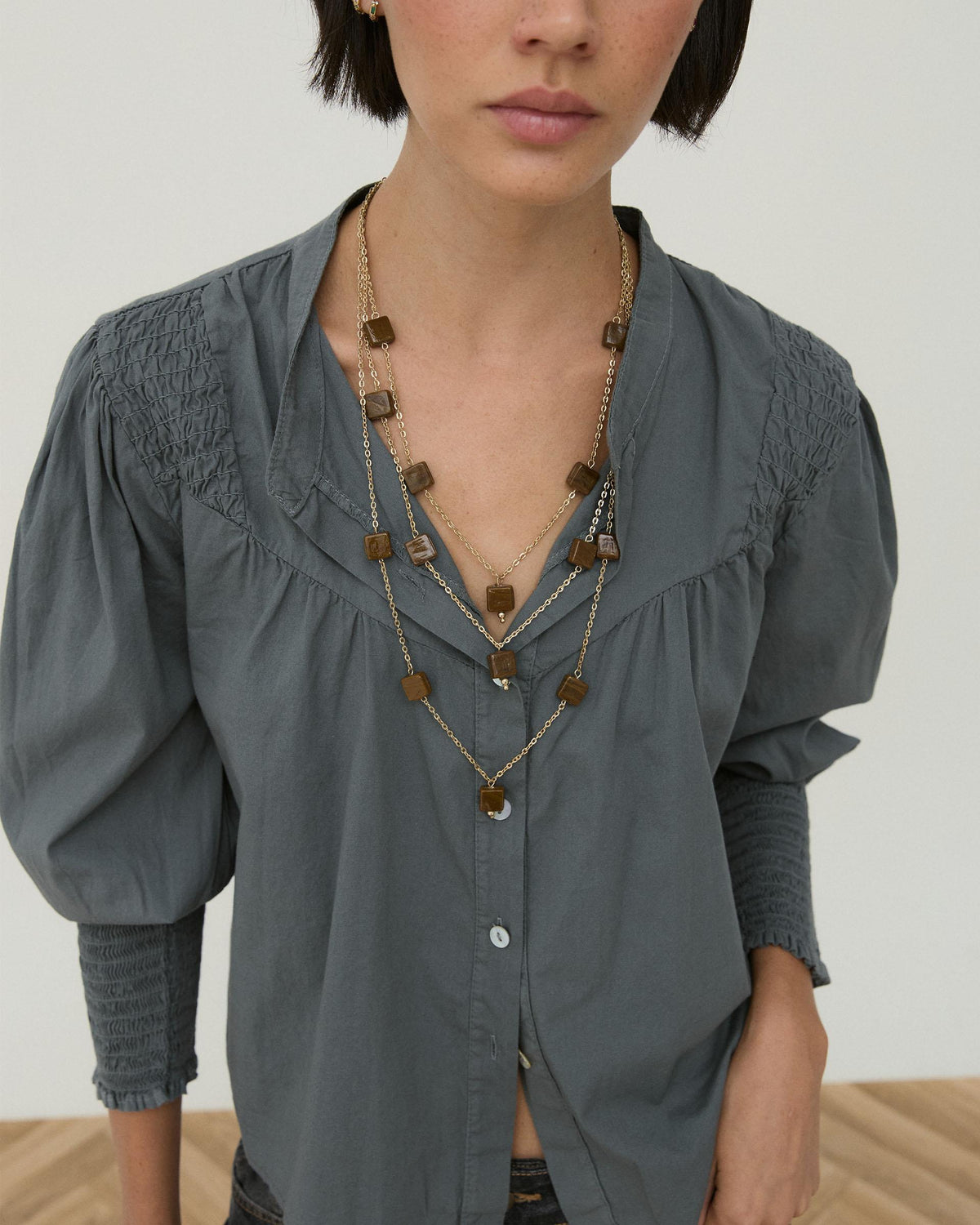 Gold Square Necklace