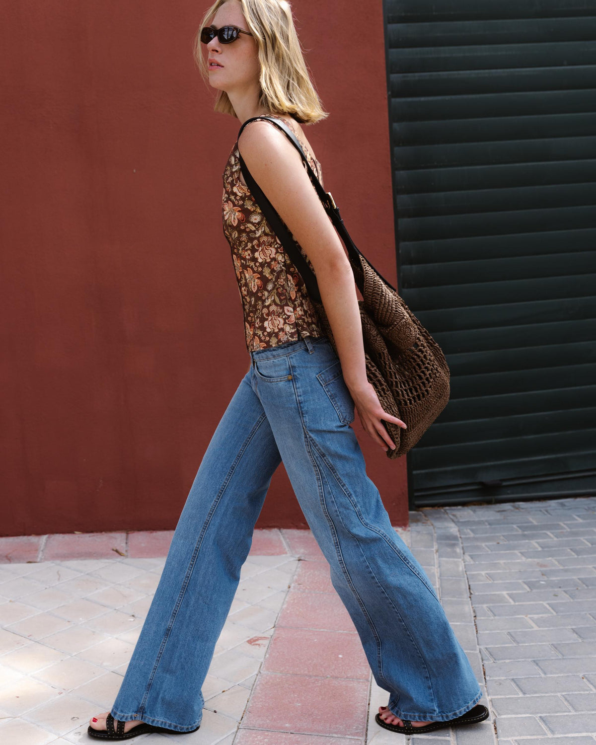 Blue Side Panel Jeans