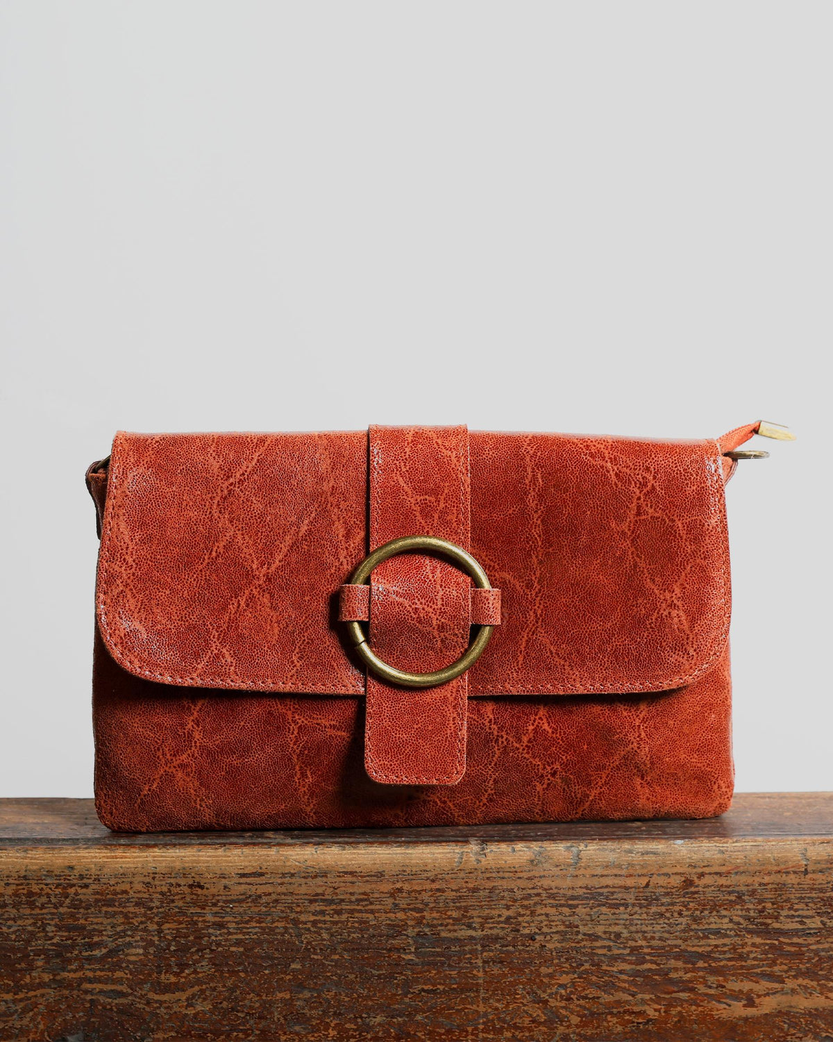 Borsa Piccola Terracotta con Fibbia