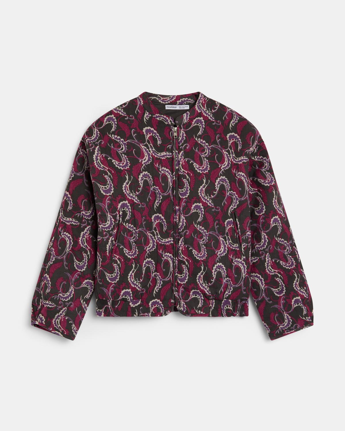 Chaqueta Bomber Estampado Antracita