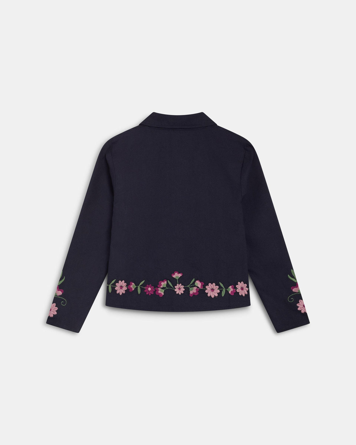 Blazer Bordados Florales Negro