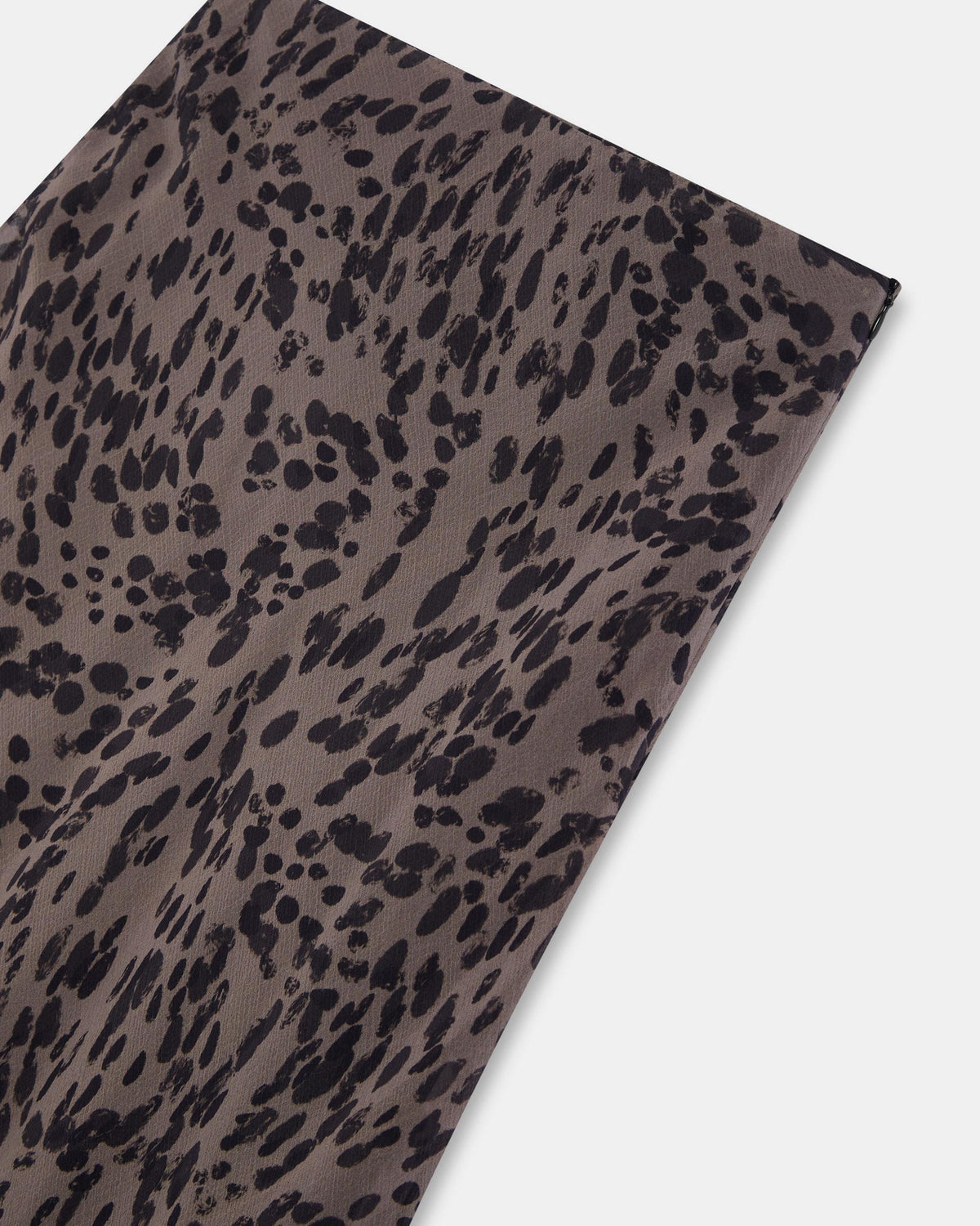 Brown Animal Print Asymmetric Skirt