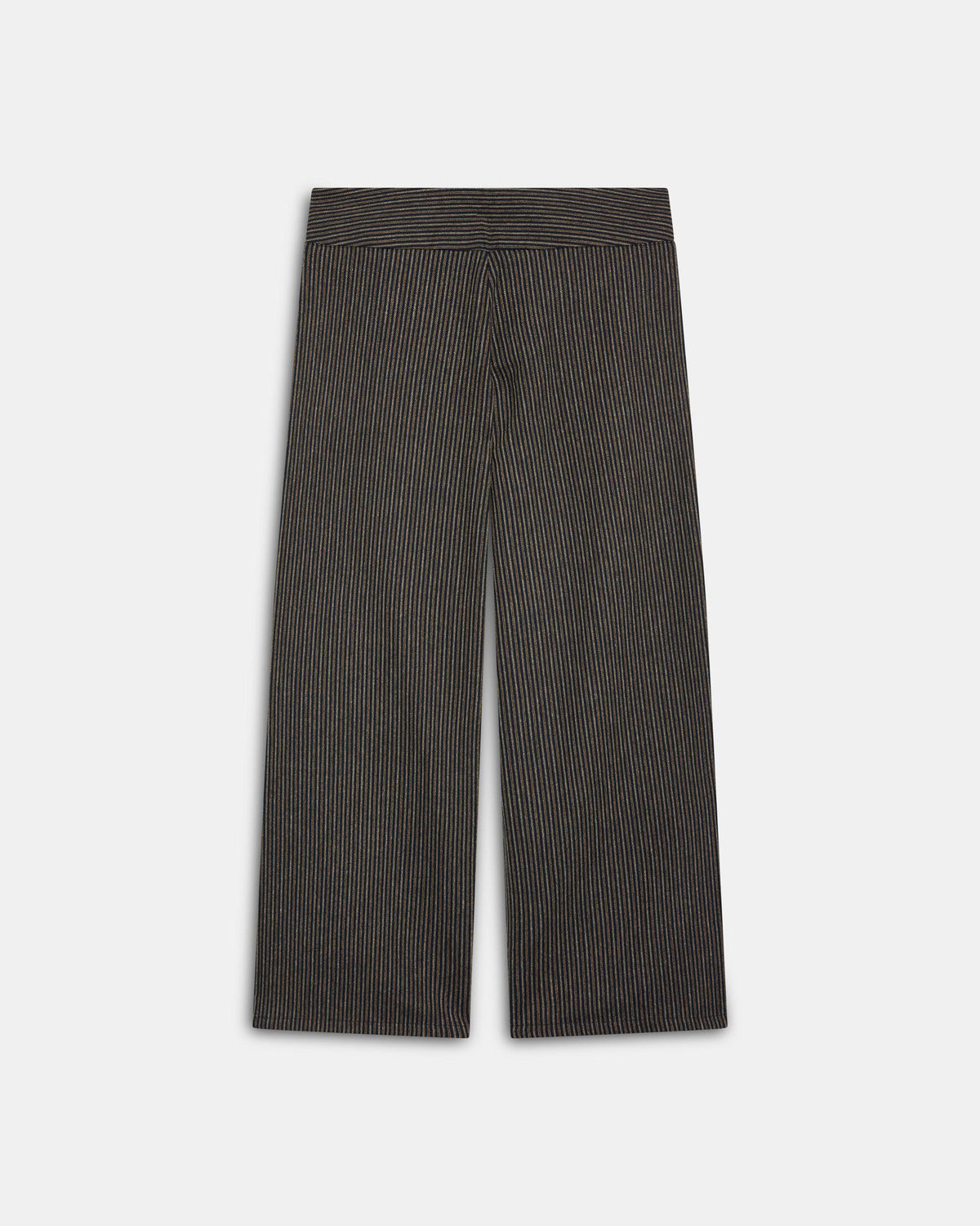 Pantalón Rayas Cinturilla Cruzada Marrón