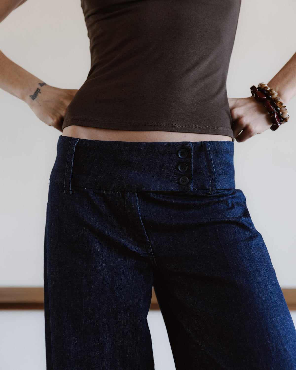 Jeans Triple Cinturilla Azul