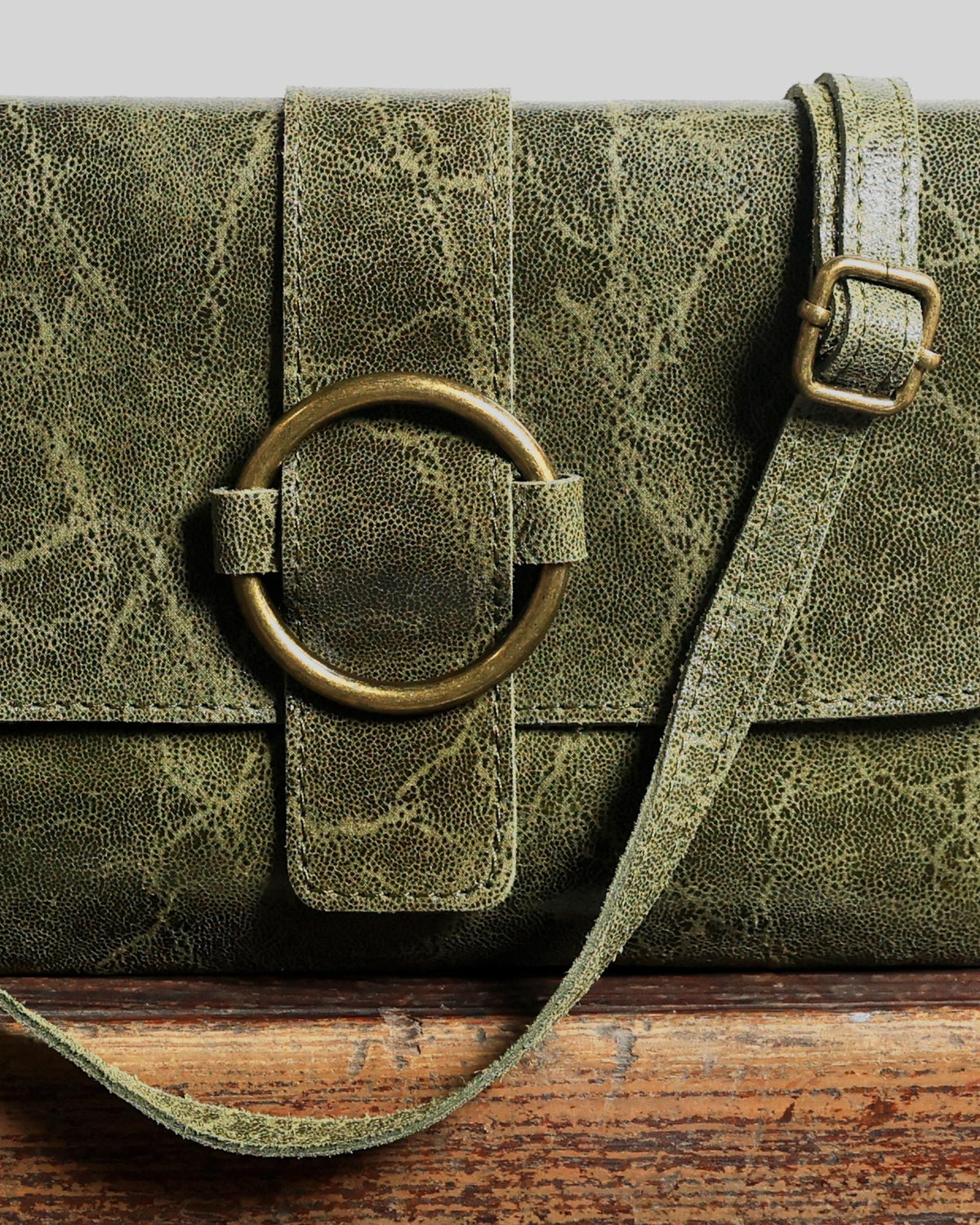 Small Green Buckle Bag