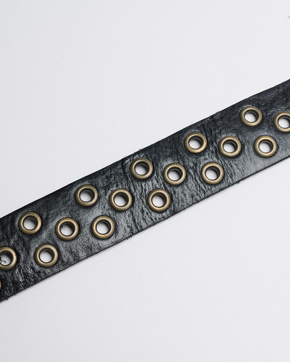 Black Studded Circle Belt