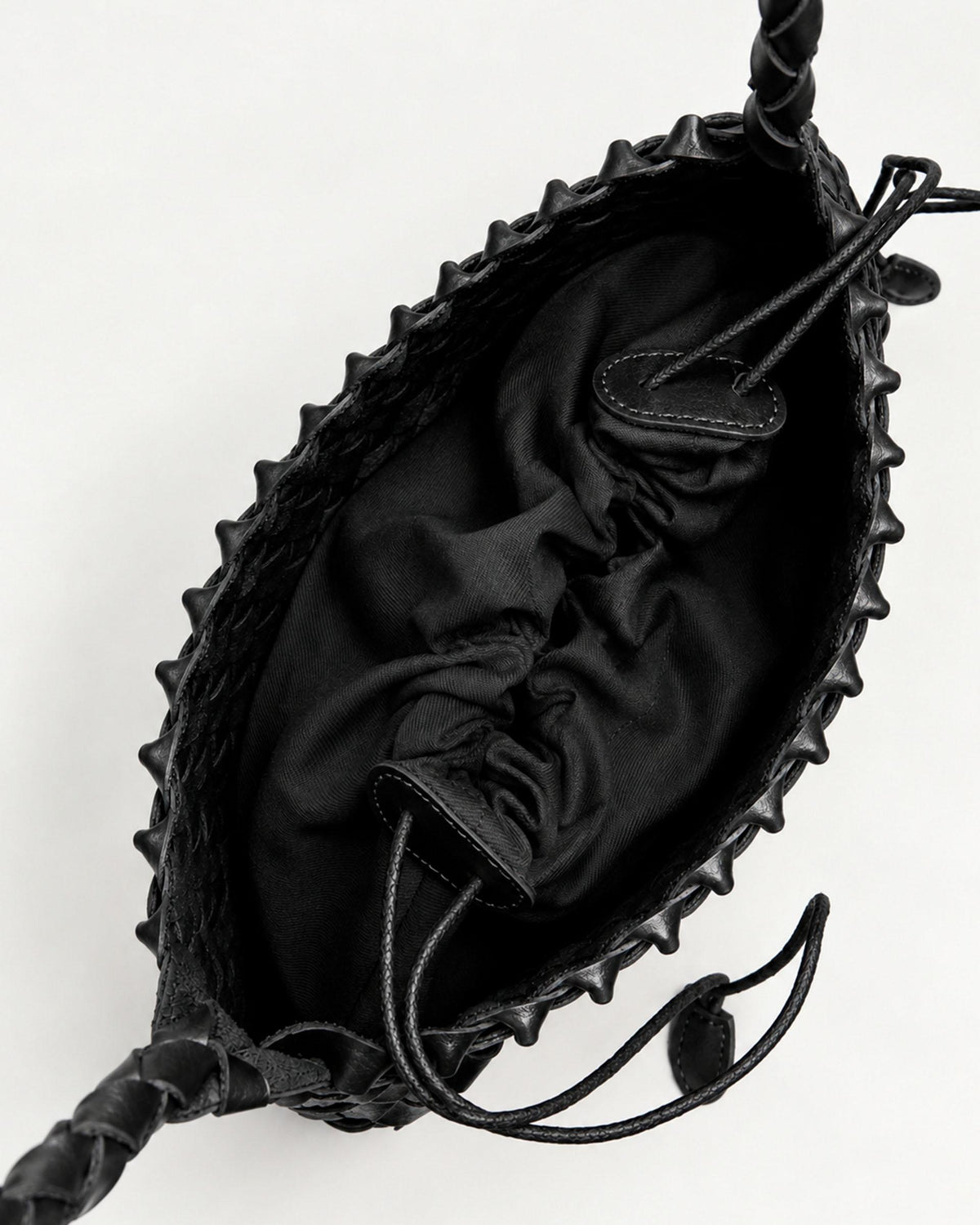Small Black Braided Bag