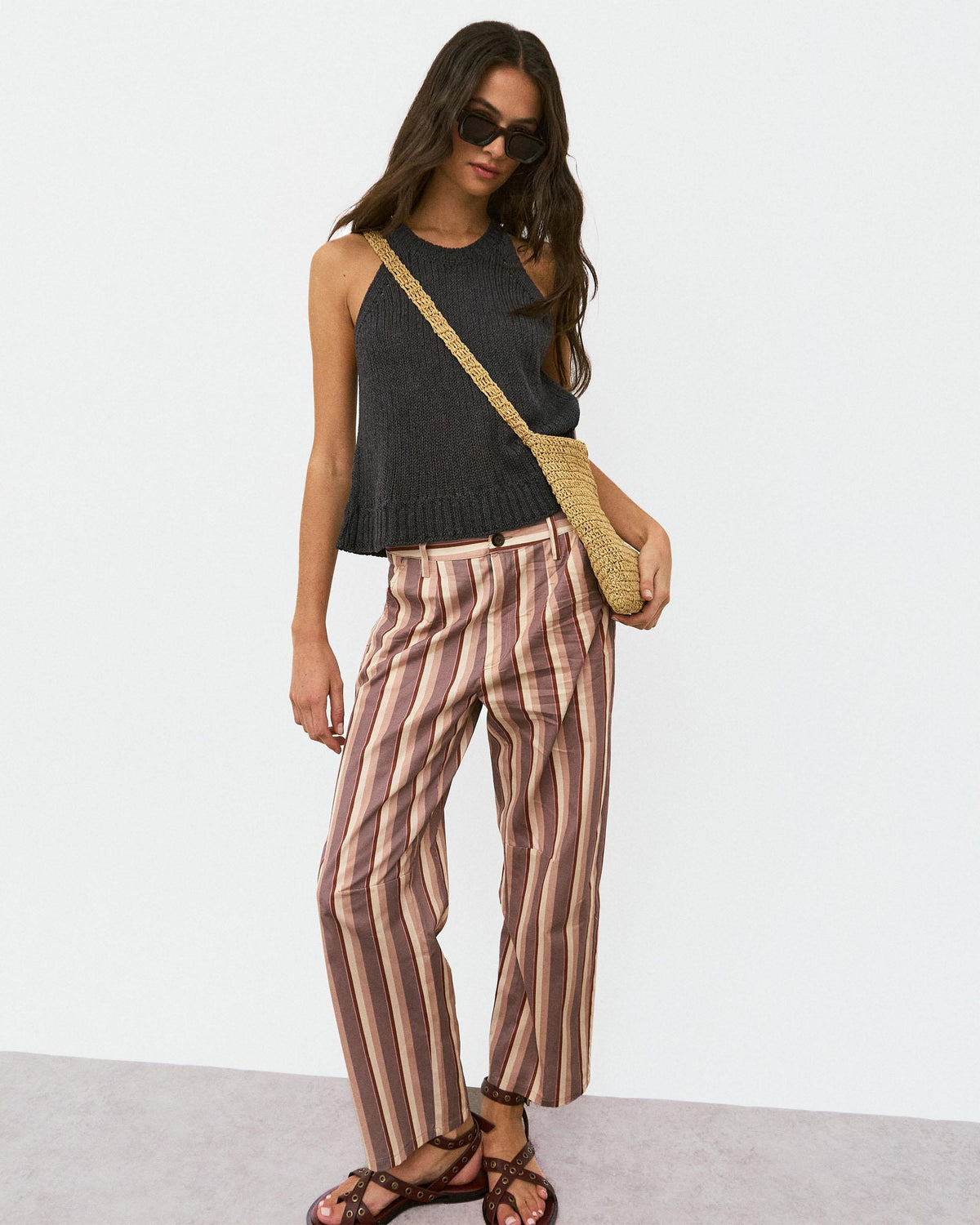 Pink Striped Trousers
