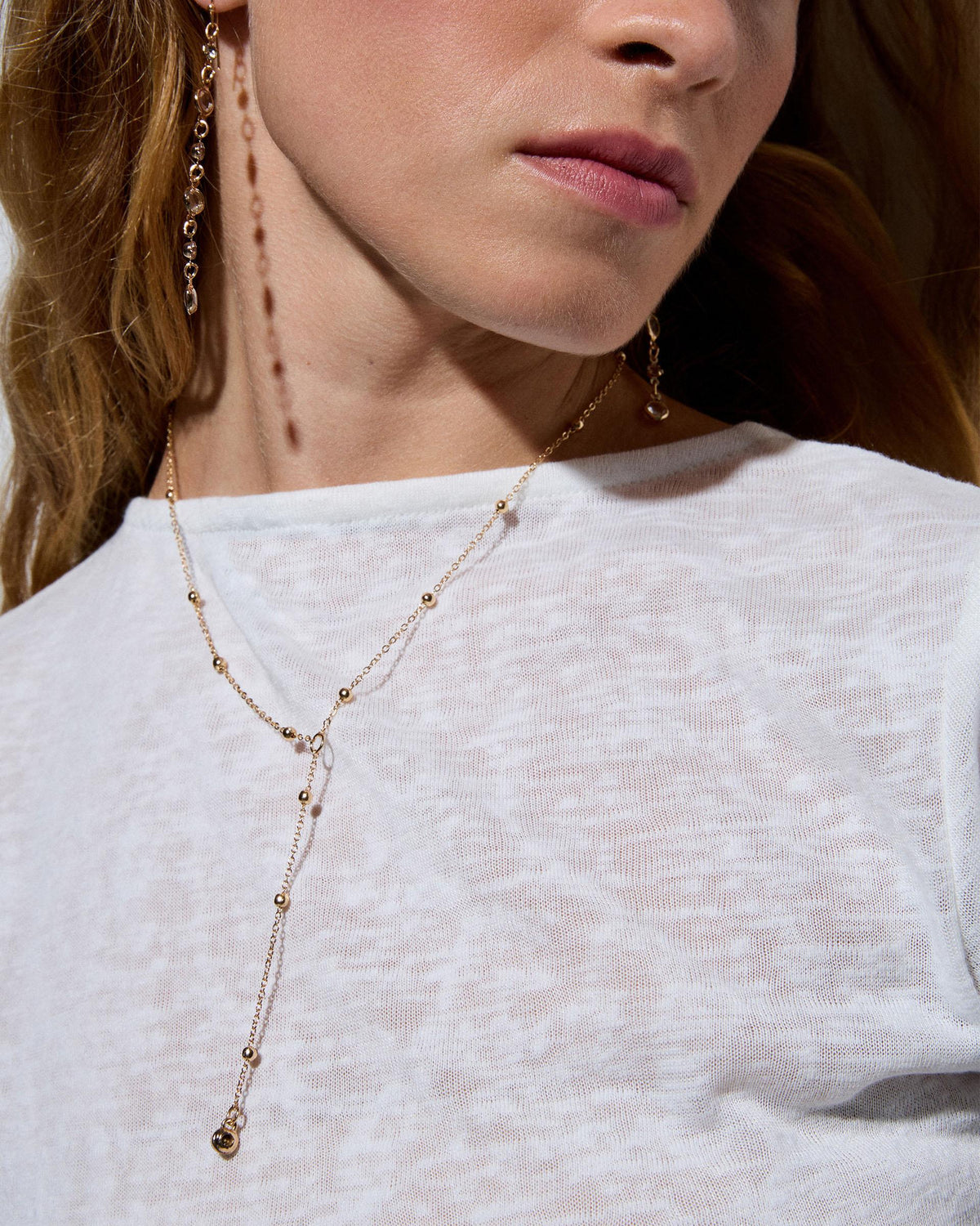 Collar Corbatero Circonita Oro