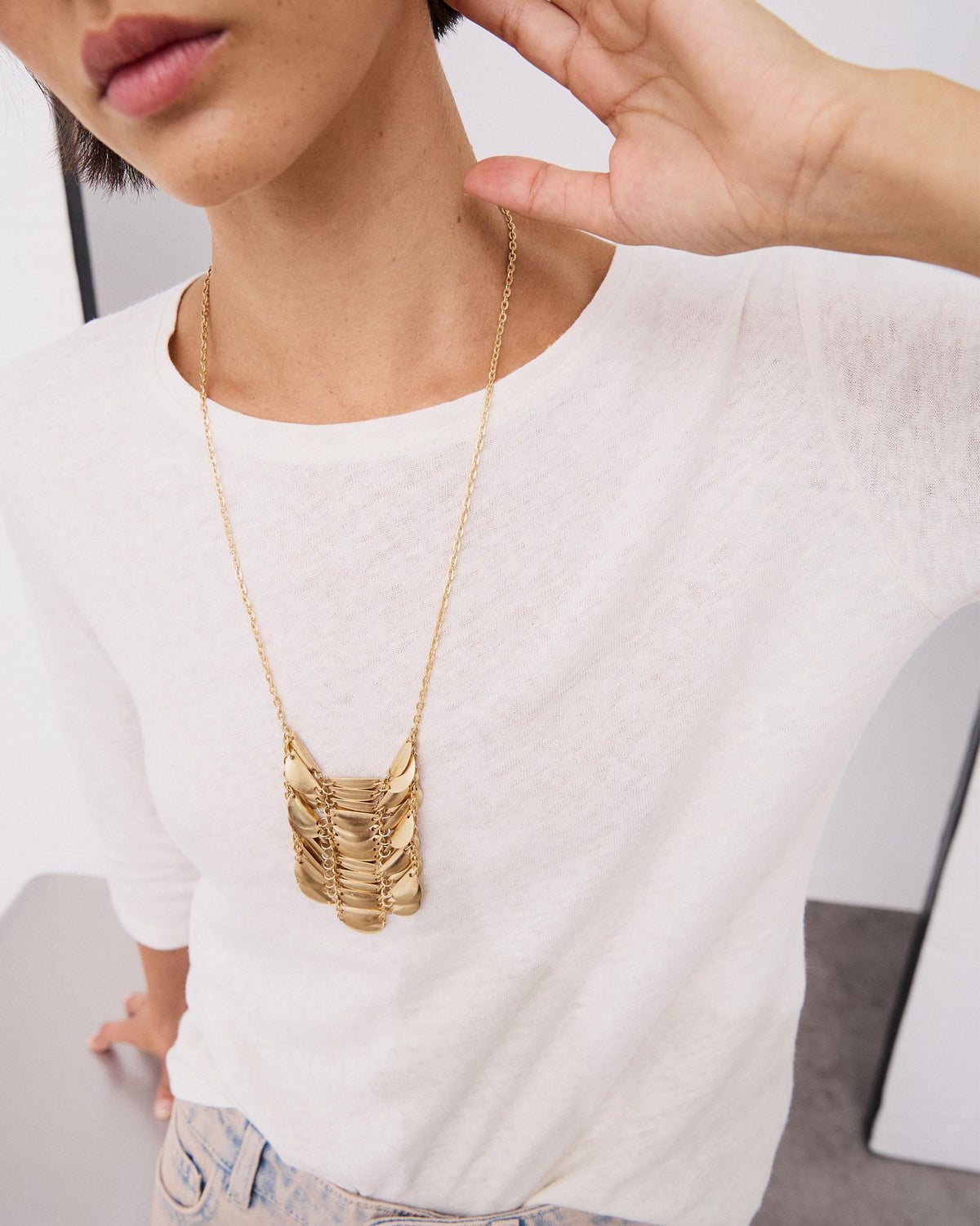 Collana a Maglia con Semicerchi Oro