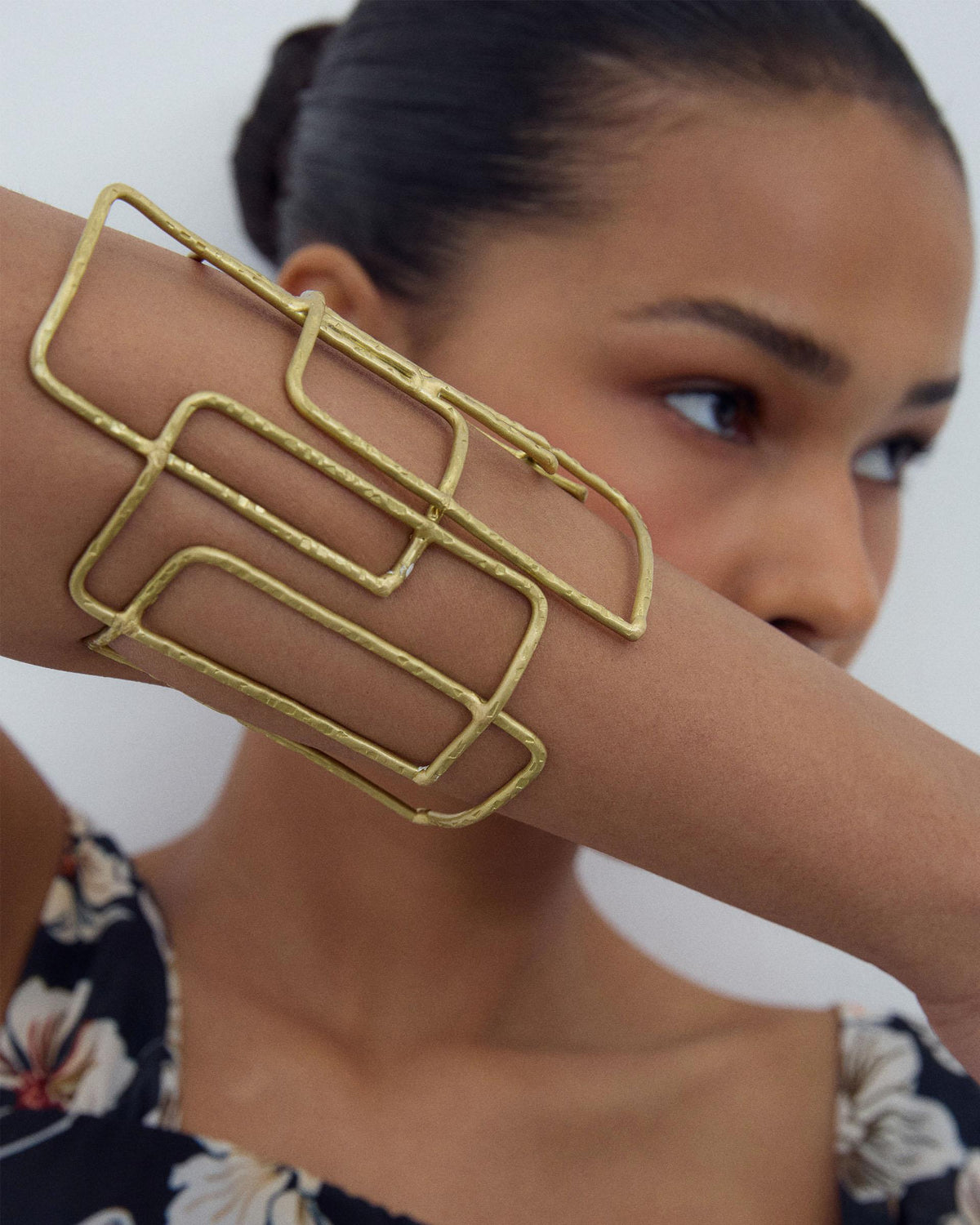Gold Rectangle Bangle