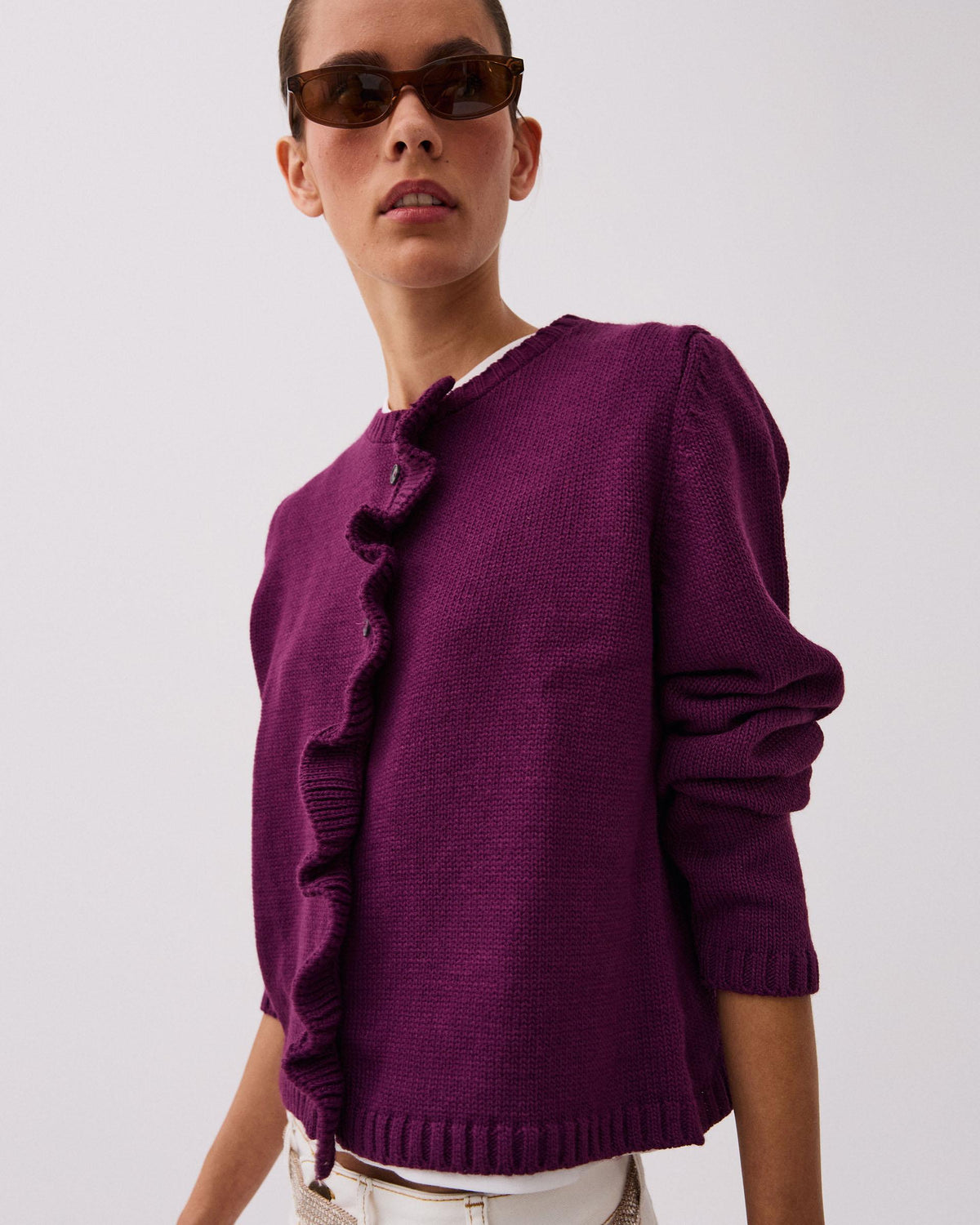 Chaqueta Volante Morada