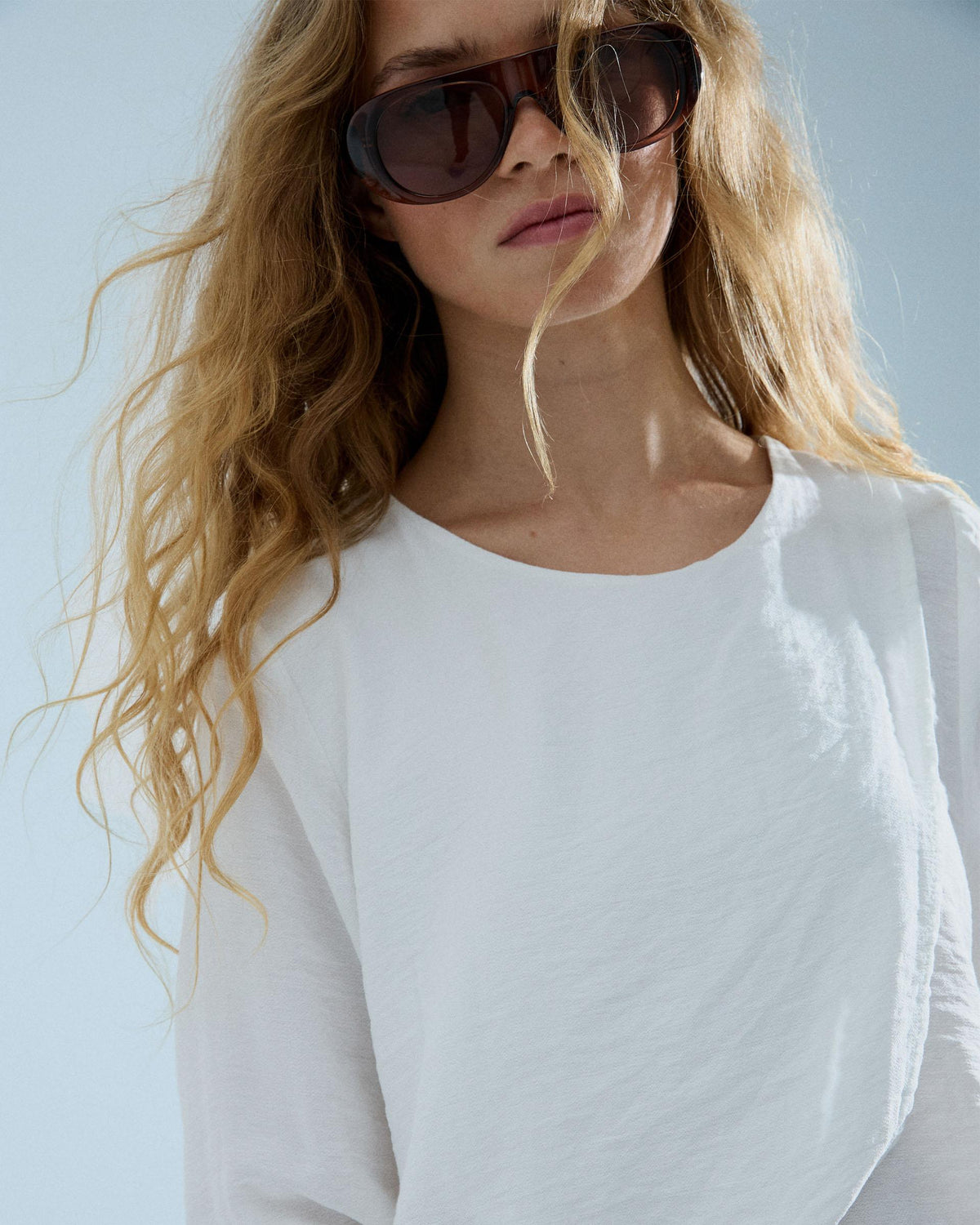 Blusa Delantero Cruzado Blanca