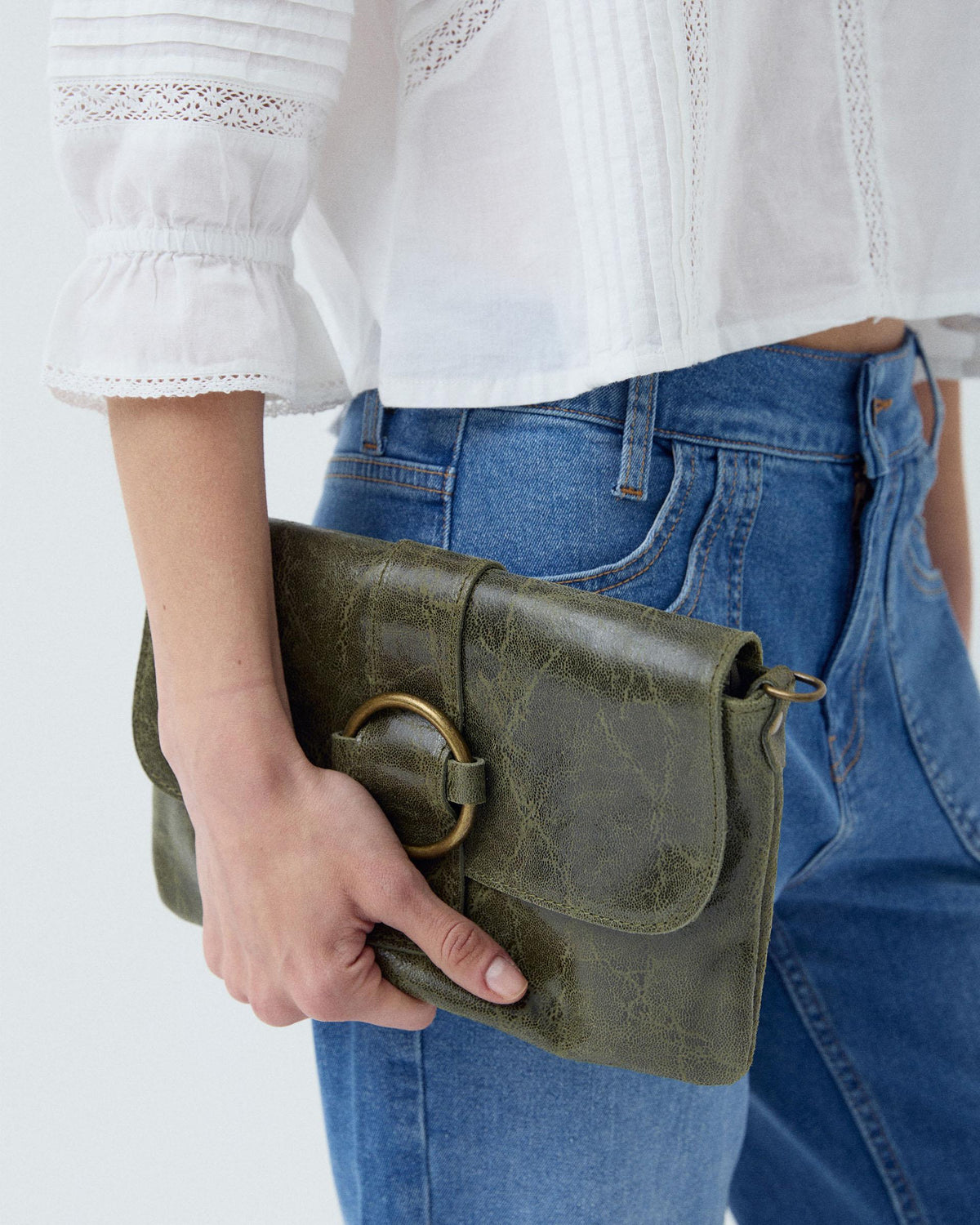 Small Green Buckle Bag