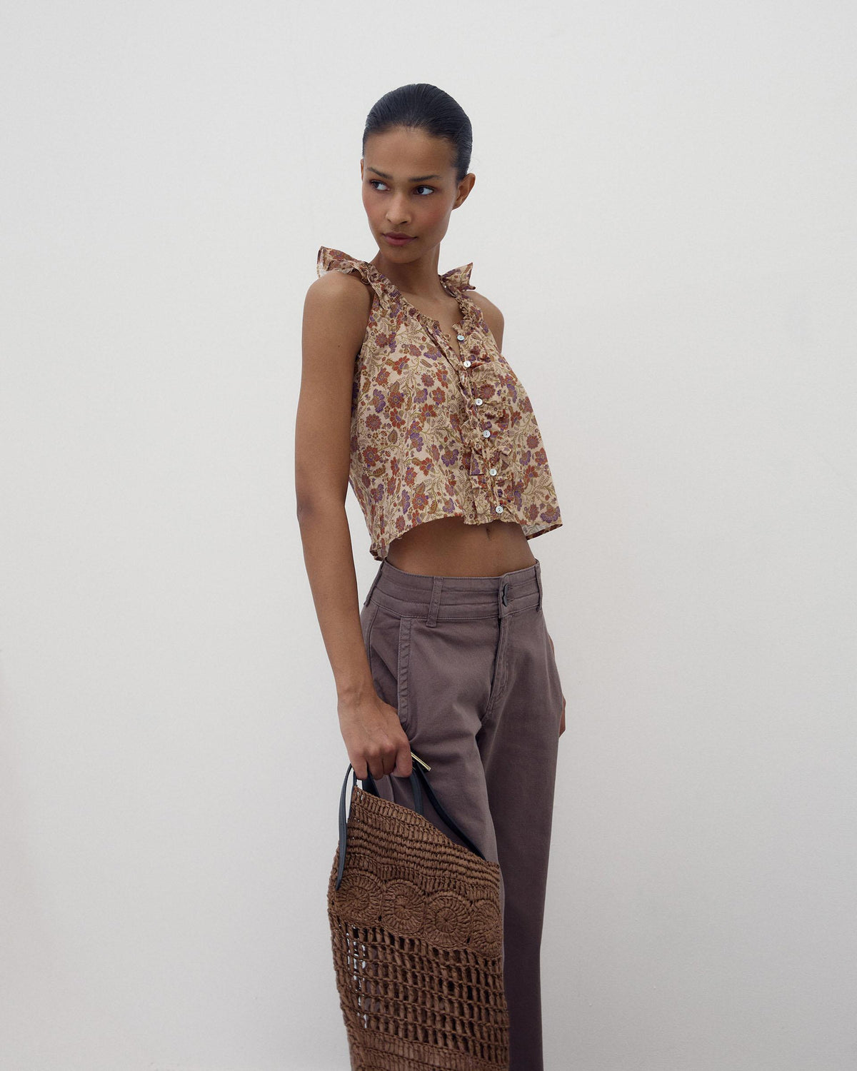Multicoloured Printed Sleeveless Top