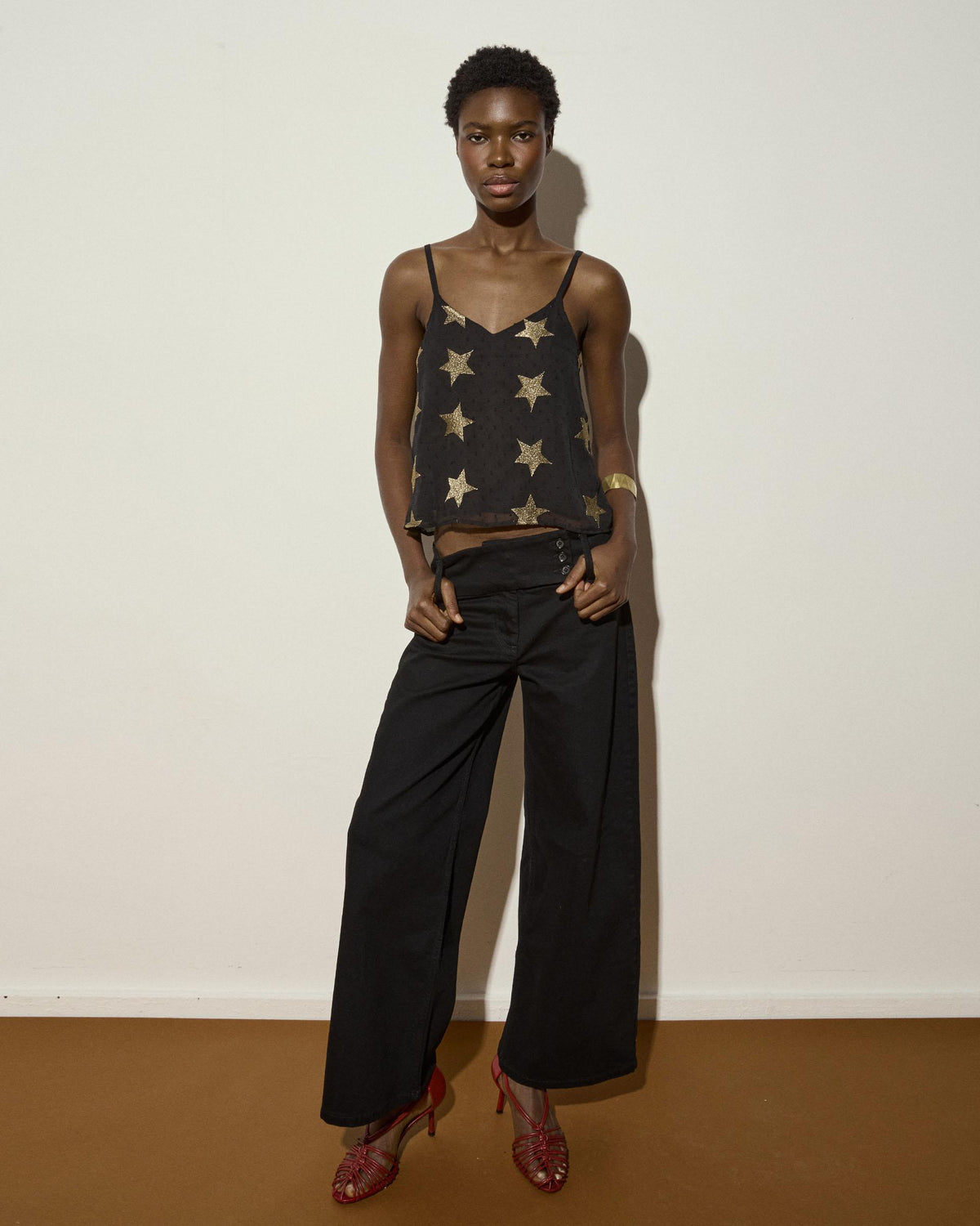 Top Plumeti Estrellas Negro