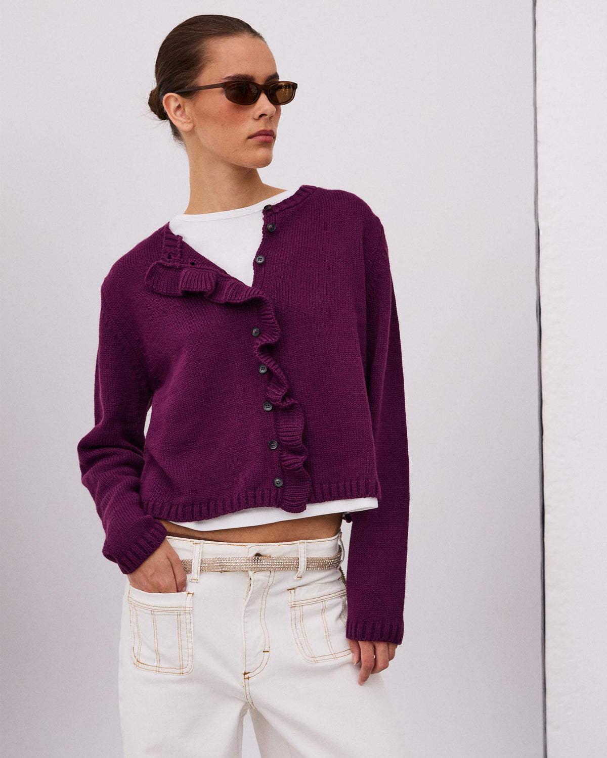 Chaqueta Volante Morada