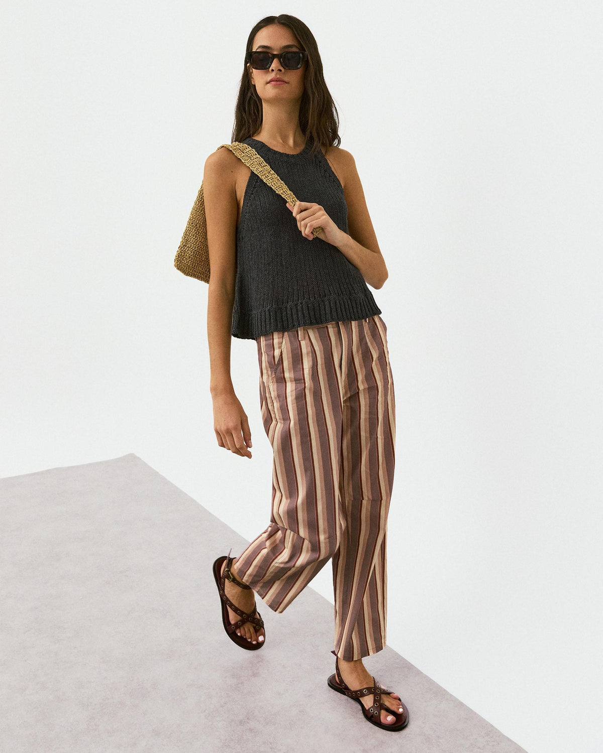 Pink Striped Trousers