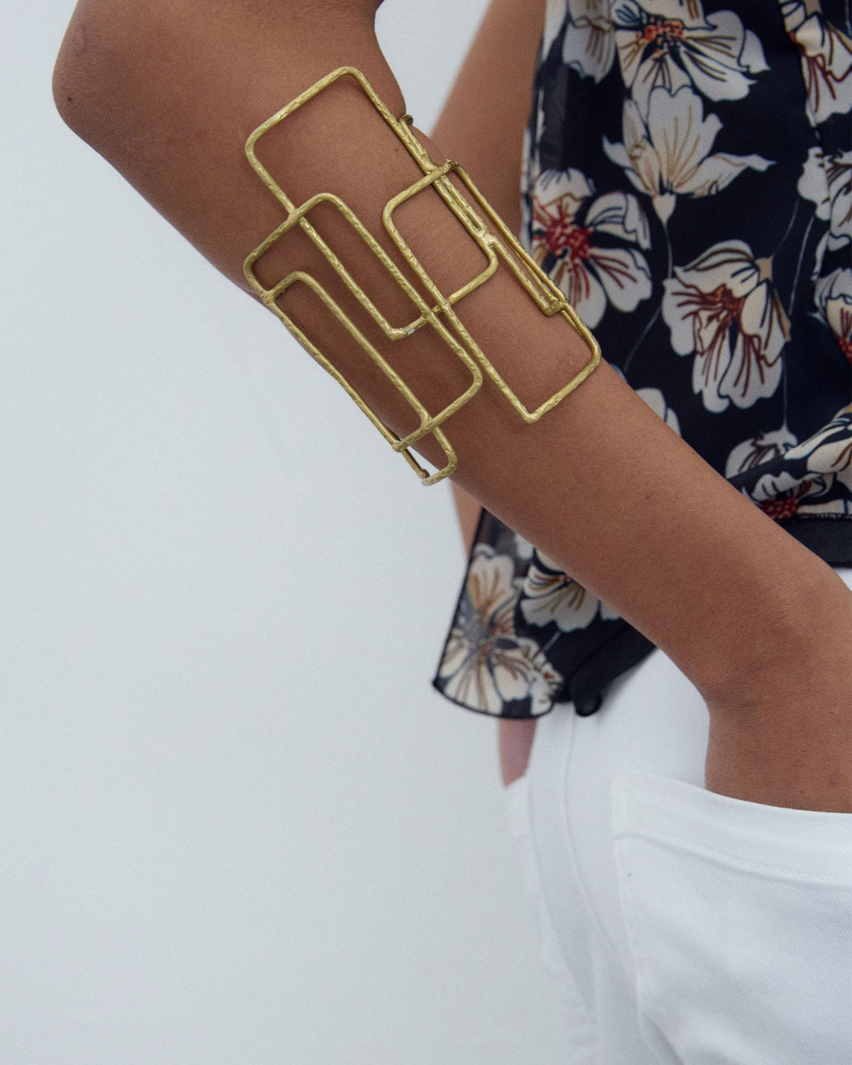 Gold Rectangle Bangle