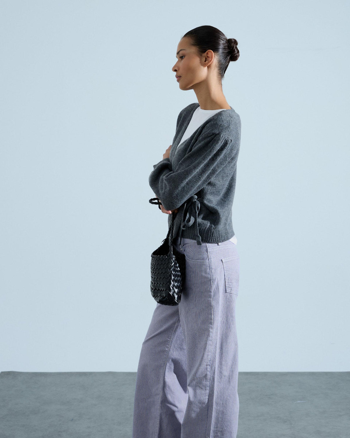 Wrap Tie Cardigan Anthracite
