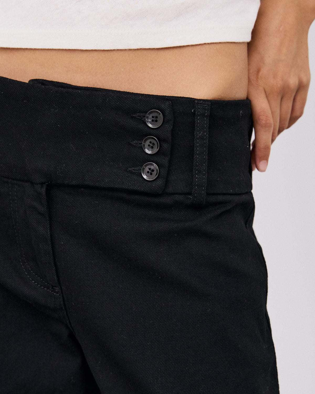 Jeans Triple Cinturilla Negro