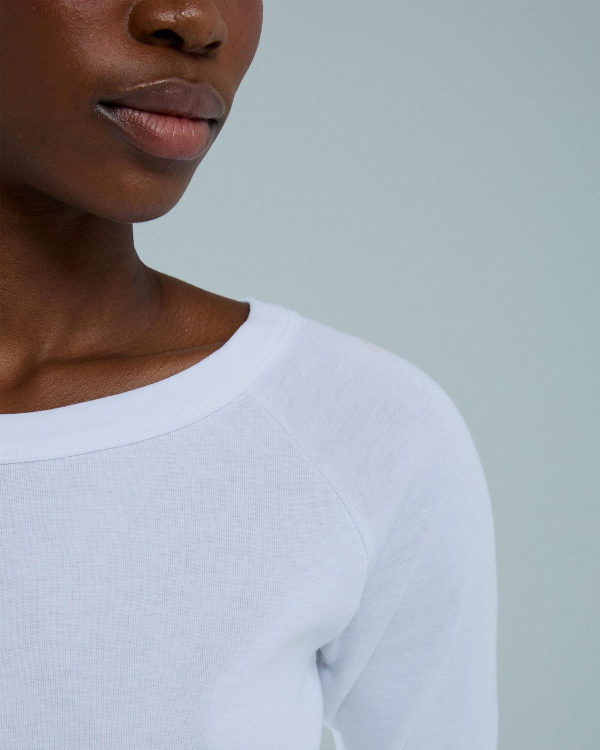 Camiseta Manga Larga Ranglán Blanco