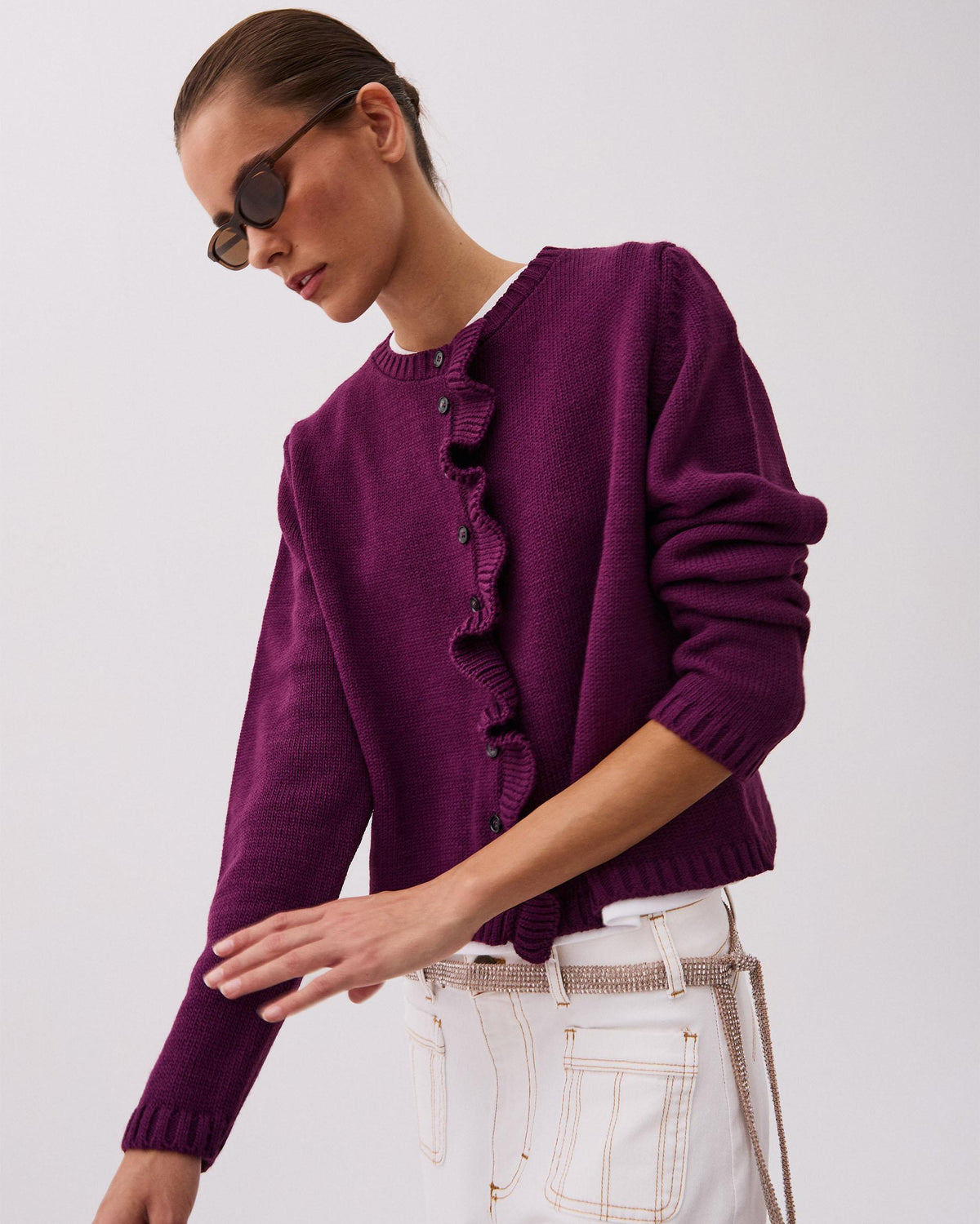 Chaqueta Volante Morada