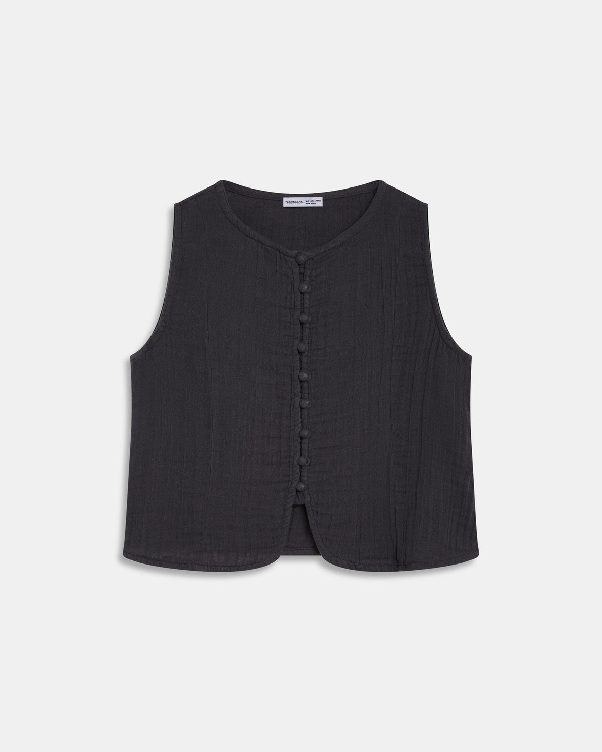 Anthracite Covered Button Top