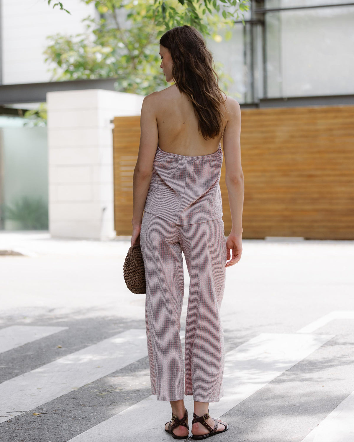 Pantalón Rayas Triple Cinturilla Rosa