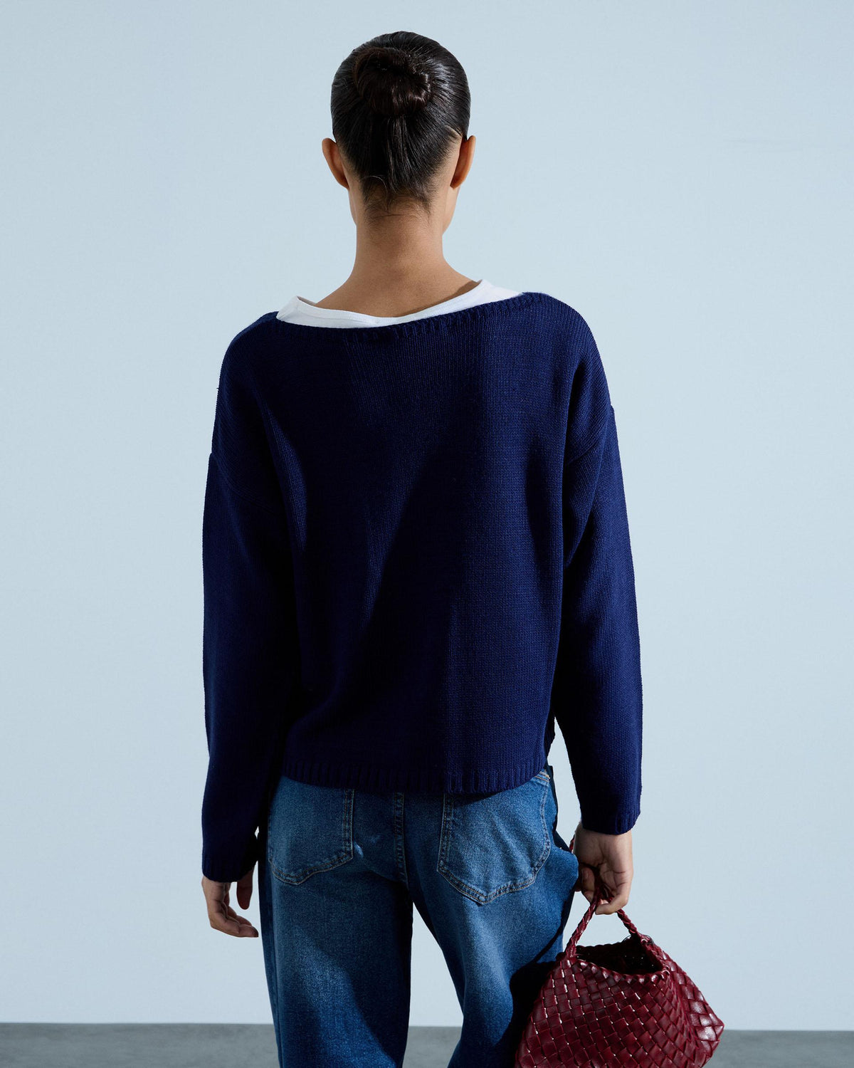 Star Openwork Jumper Blue