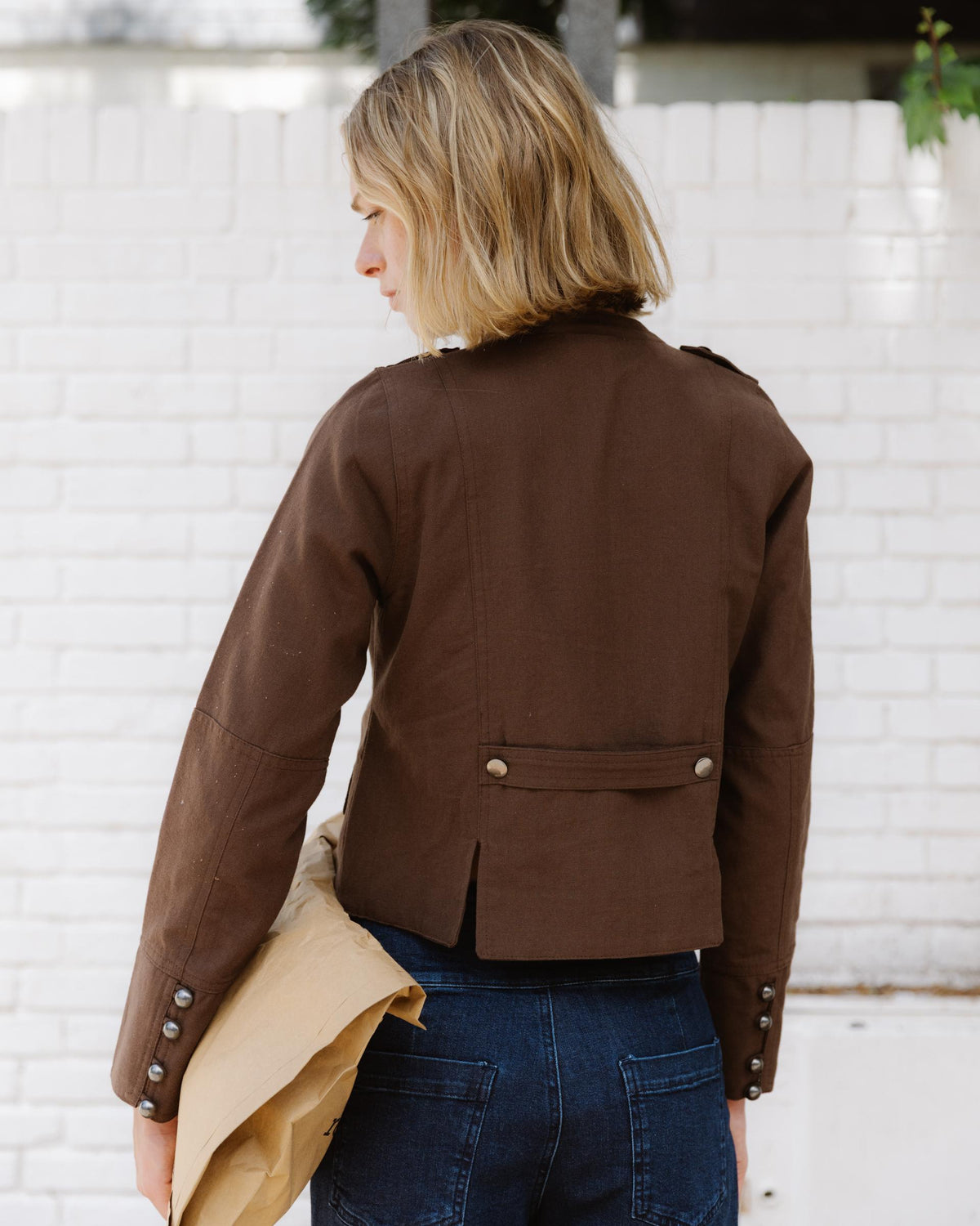 Chaqueta Botones Tapeta Marrón
