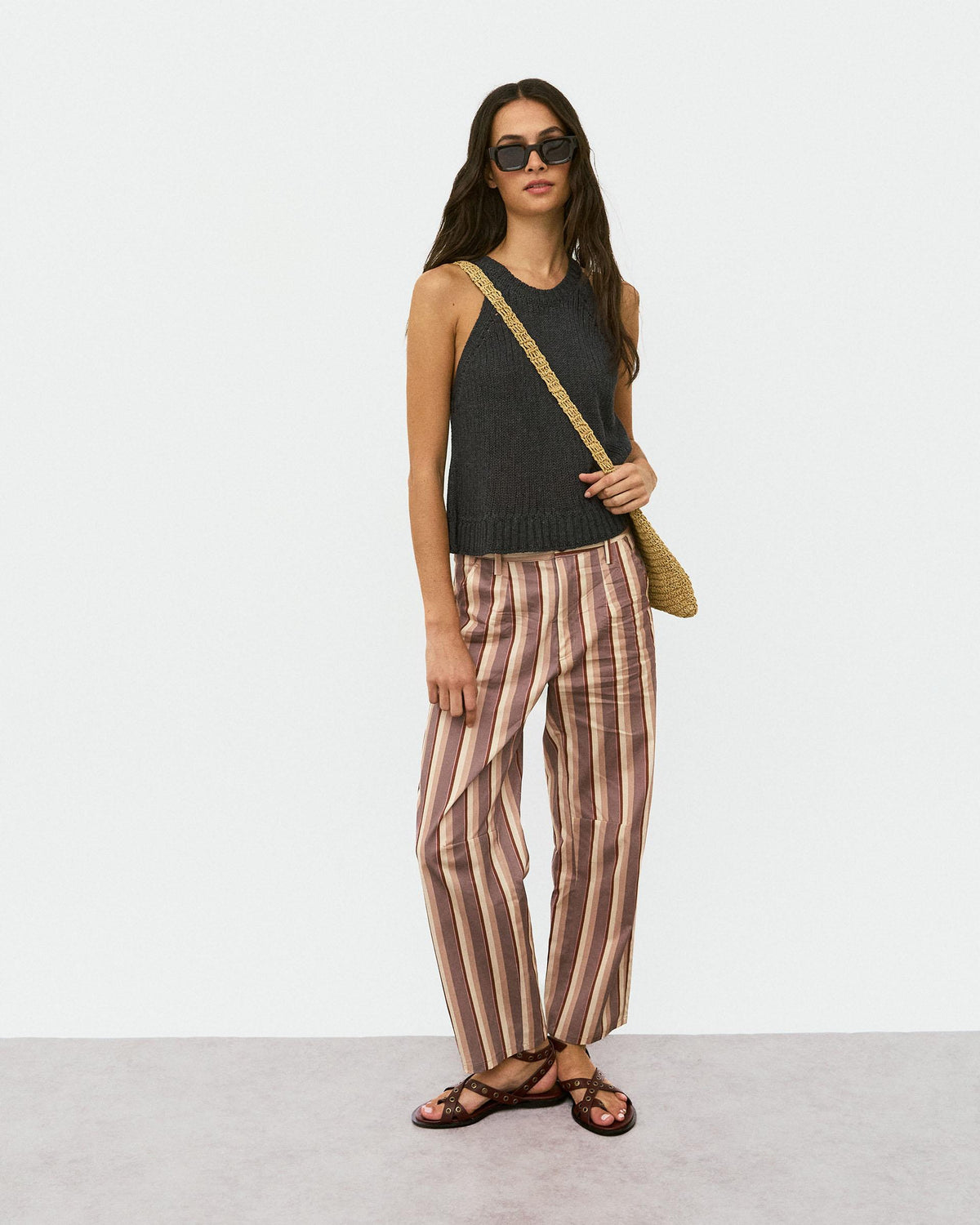 Pink Striped Trousers