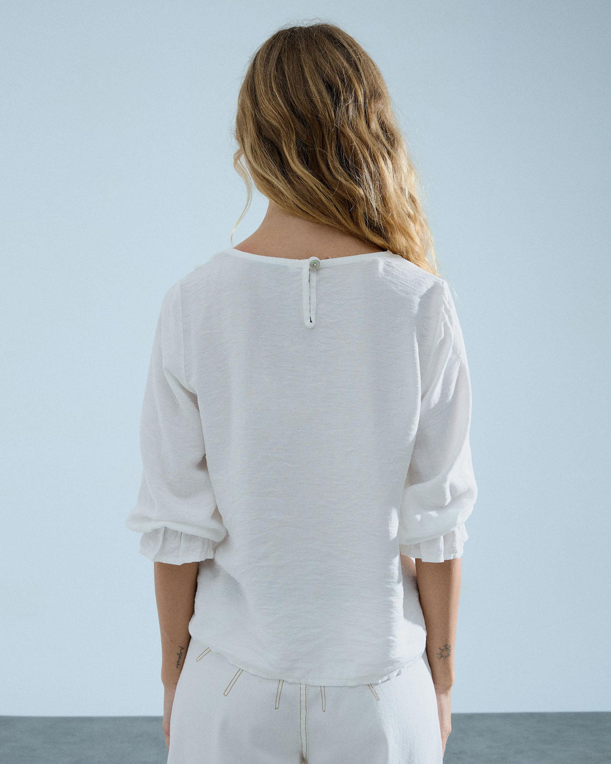 Blusa Delantero Cruzado Blanca