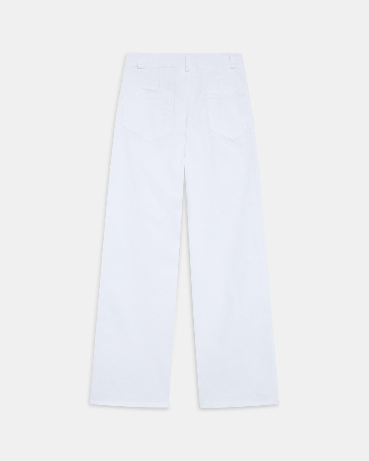 Jeans Bolsillos De Plastón Blanco
