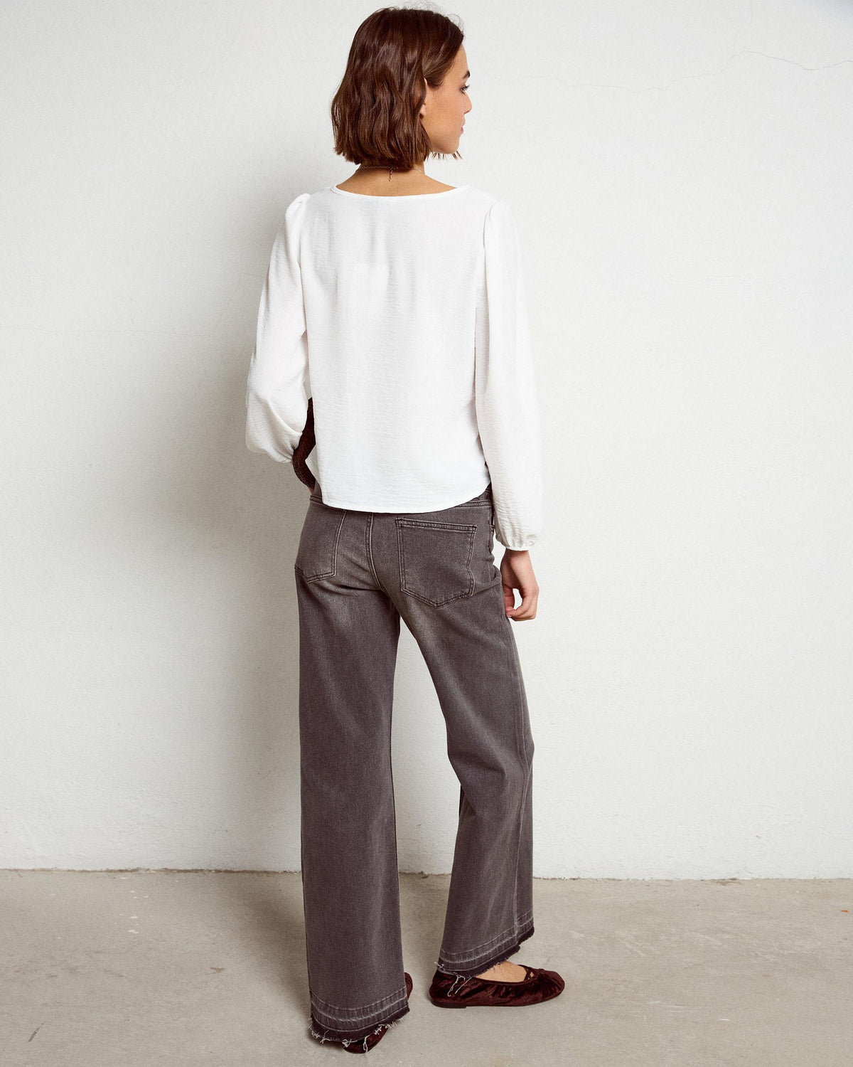 Blusa Básica Cuello Redondo Blanca