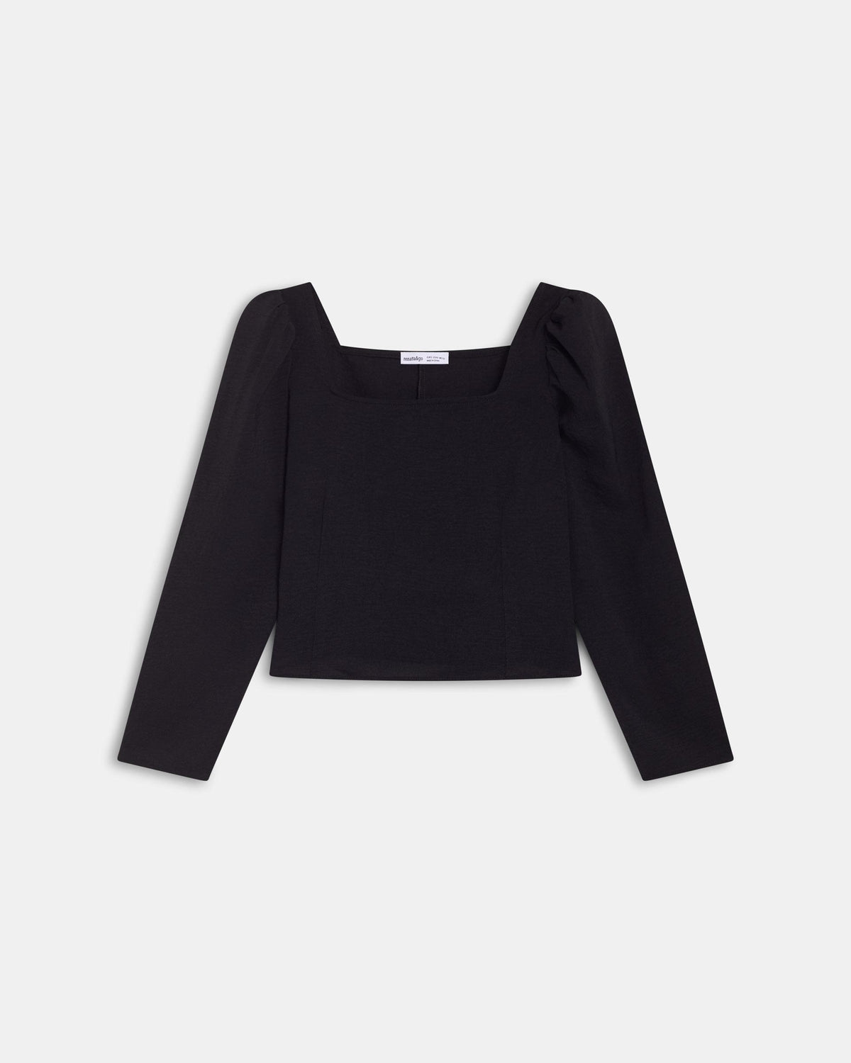 Blusa Escote Cuadrado Negra