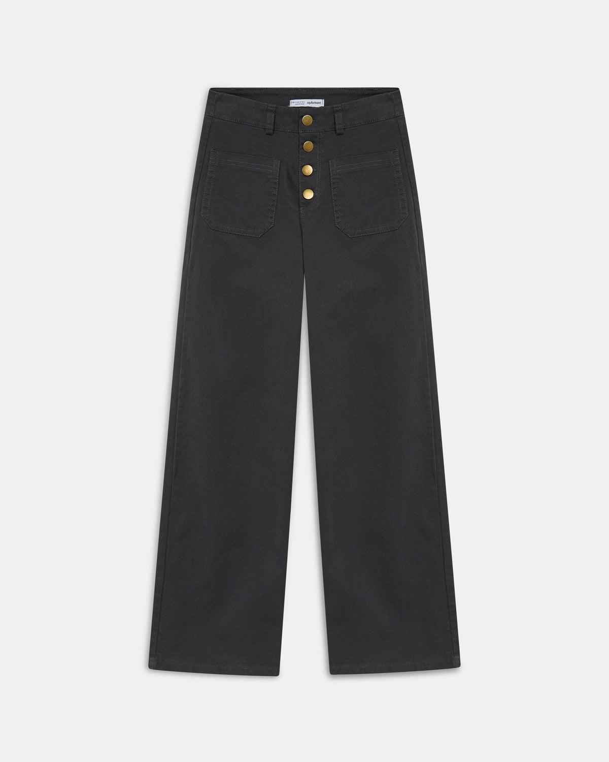 Jeans Bolsillos De Plastón Antracita