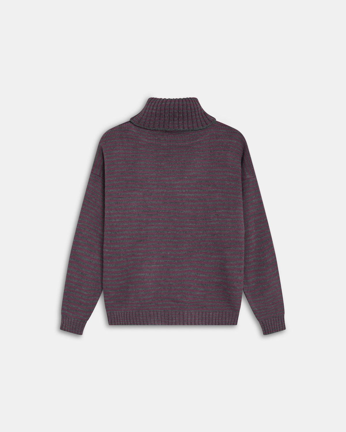 Jersey Cuello Alto Rayas Gris