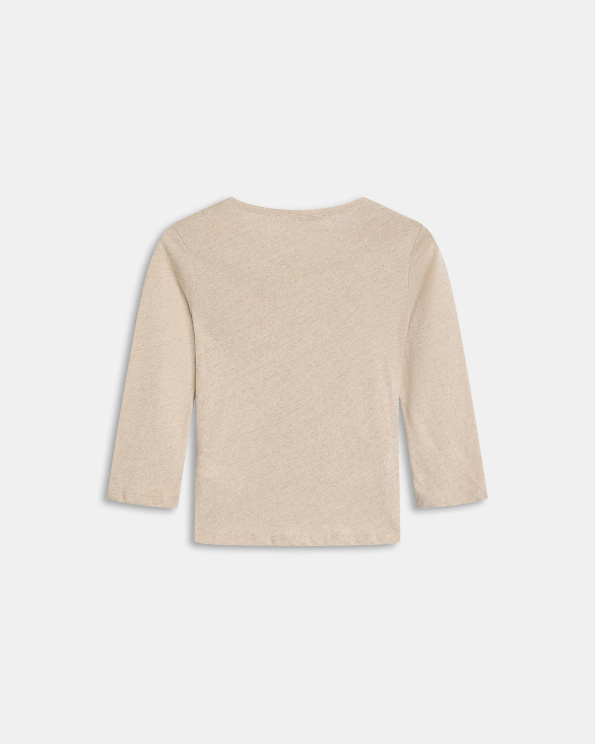 Camiseta Básica Manga Francesa Beige