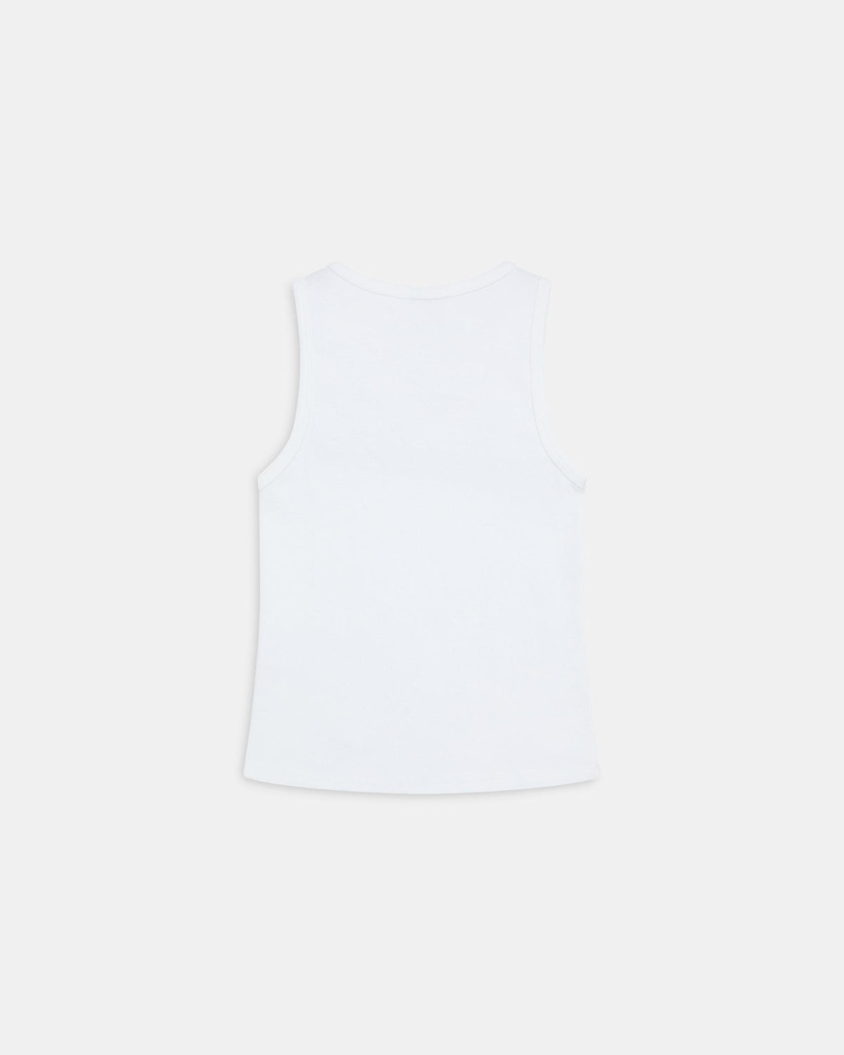 White Studded Sleeveless T-Shirt