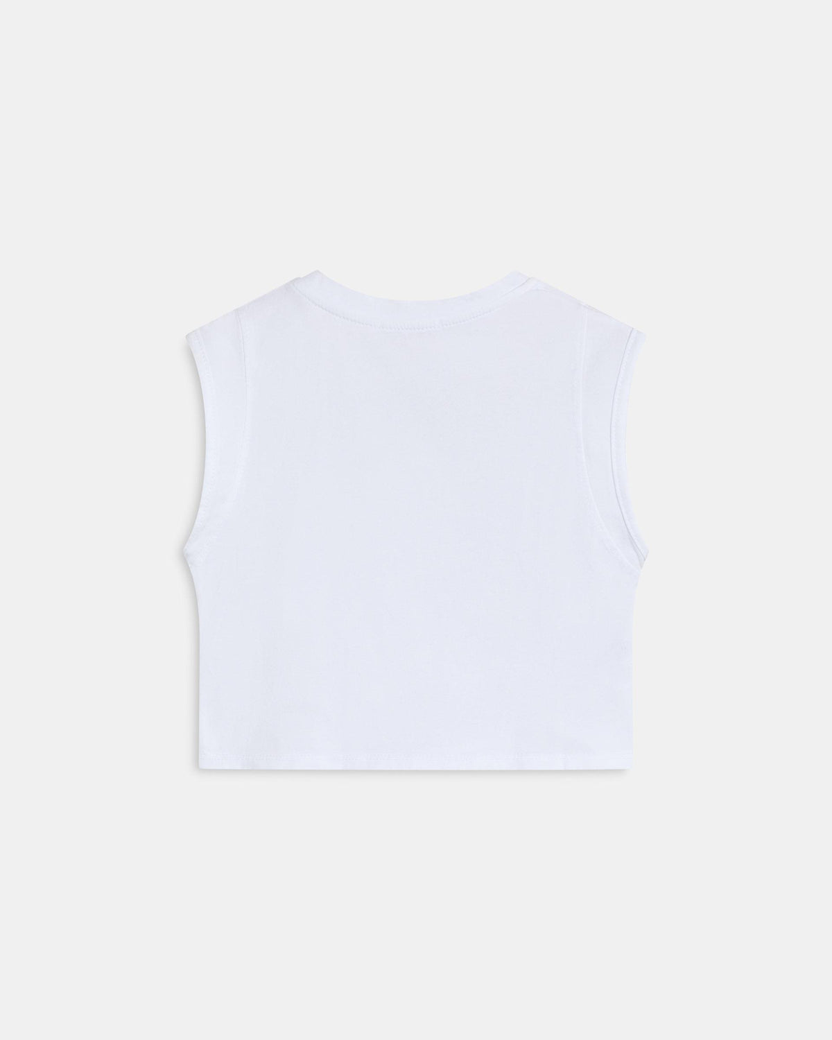 White T-Shirt with Studded Sleeves