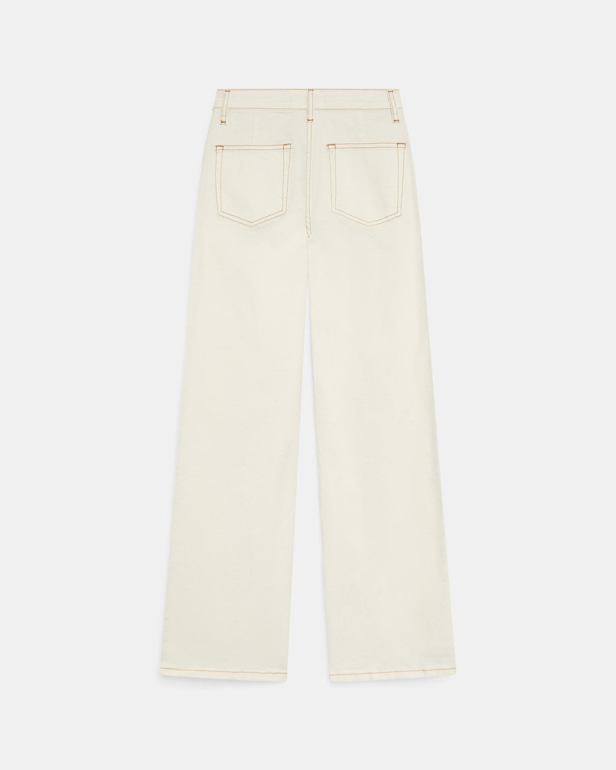Jeans Costura Pespuntes Blanco