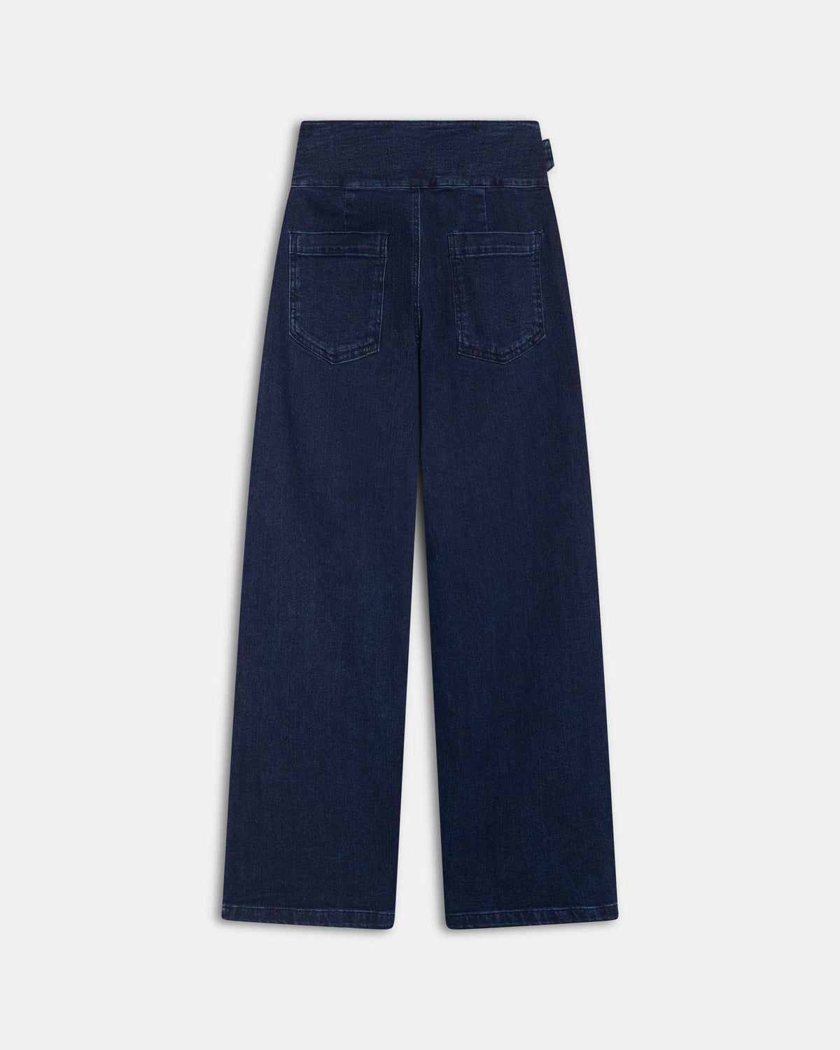 Jeans Cinturón Hebilla Lateral Azul Oscuro