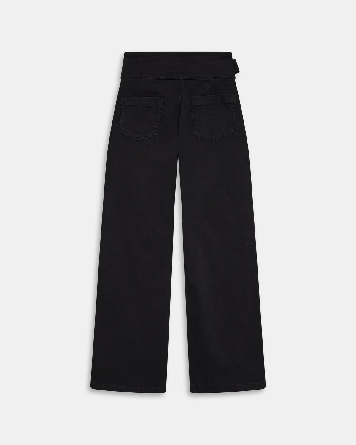 Black Jeans with Side Buckle Belt Detail