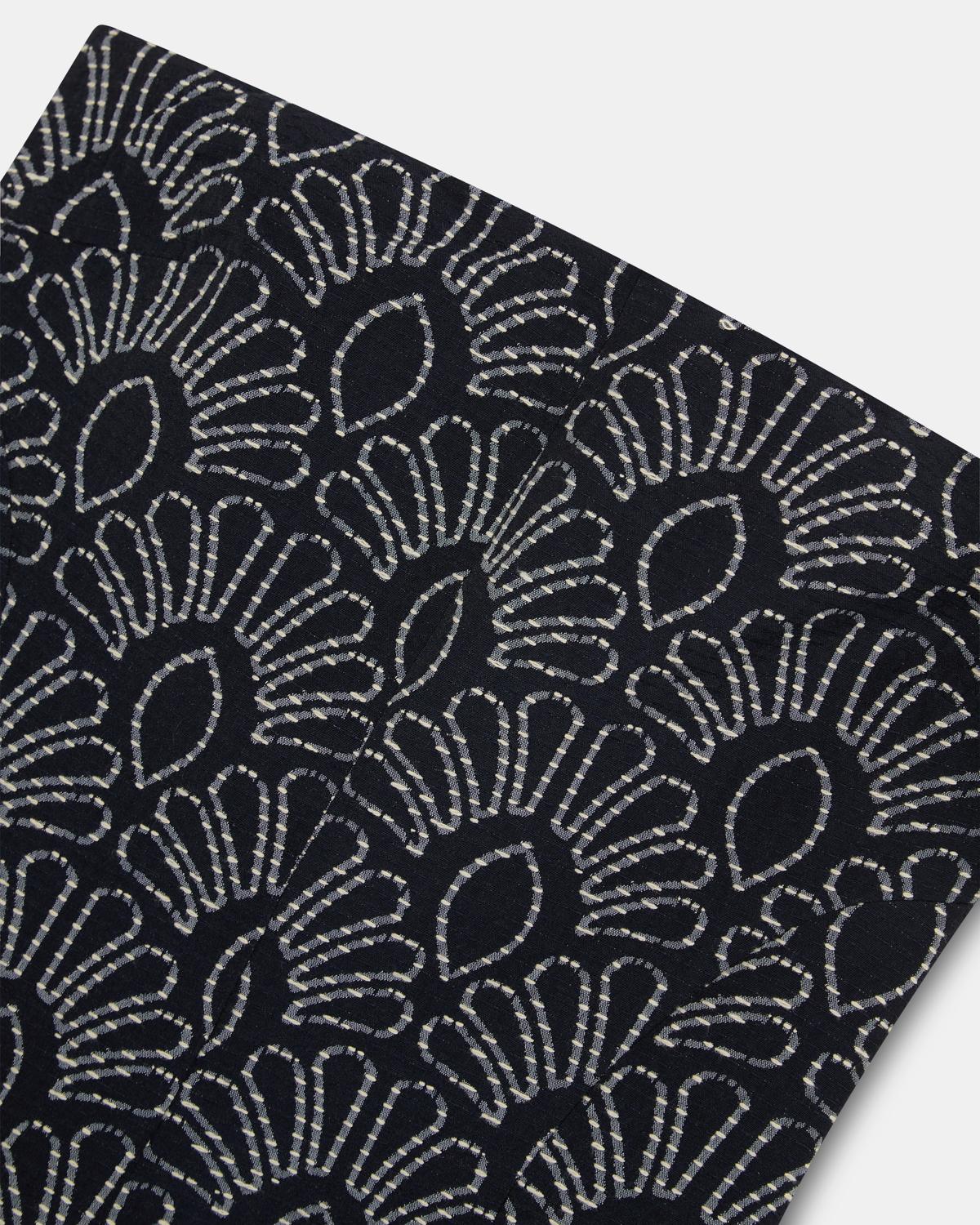 Marineblaues trägerloses Top mit Print