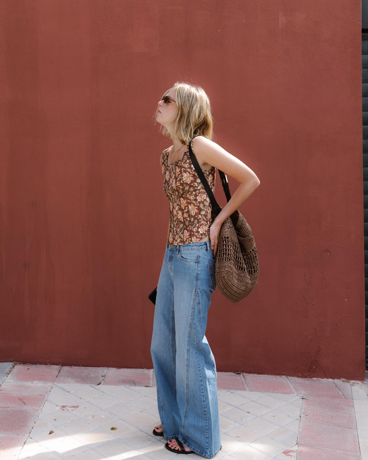 Blue Side Panel Jeans